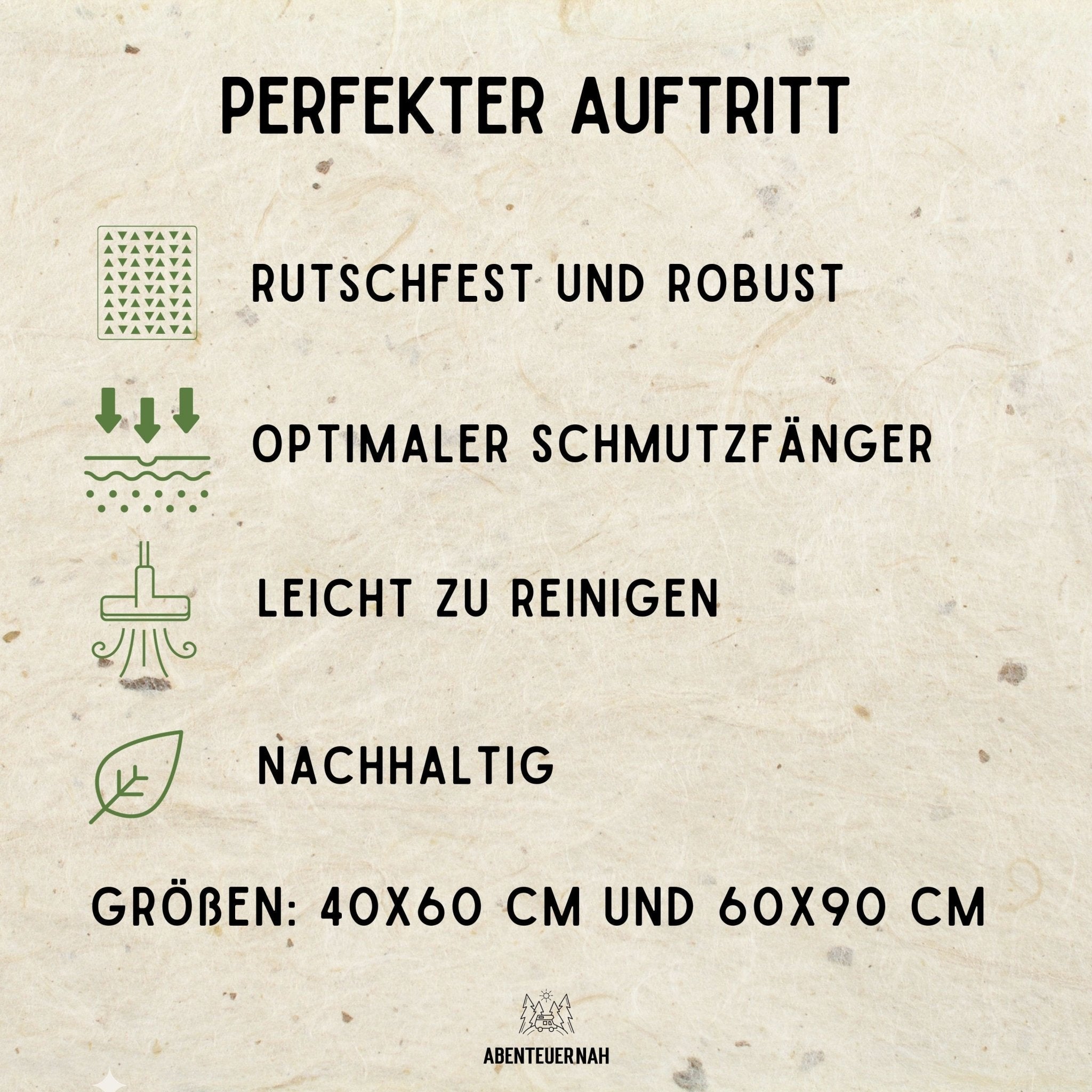 Kokos Fußmatte - Fahrrad Berge - Abenteuernah