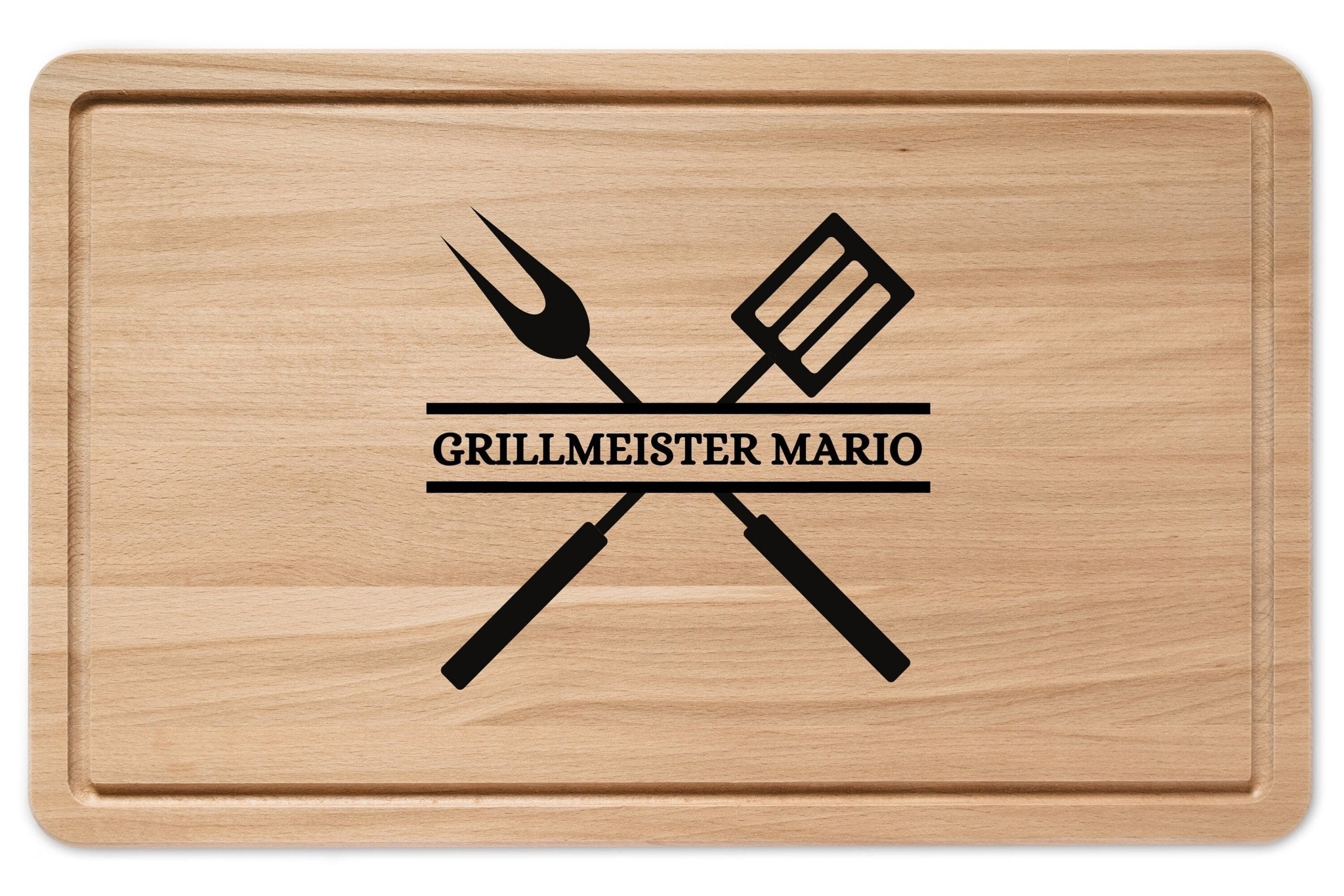 Schneidebrett mit Saftrille - Grillmeister Grillbesteck - Abenteuernah