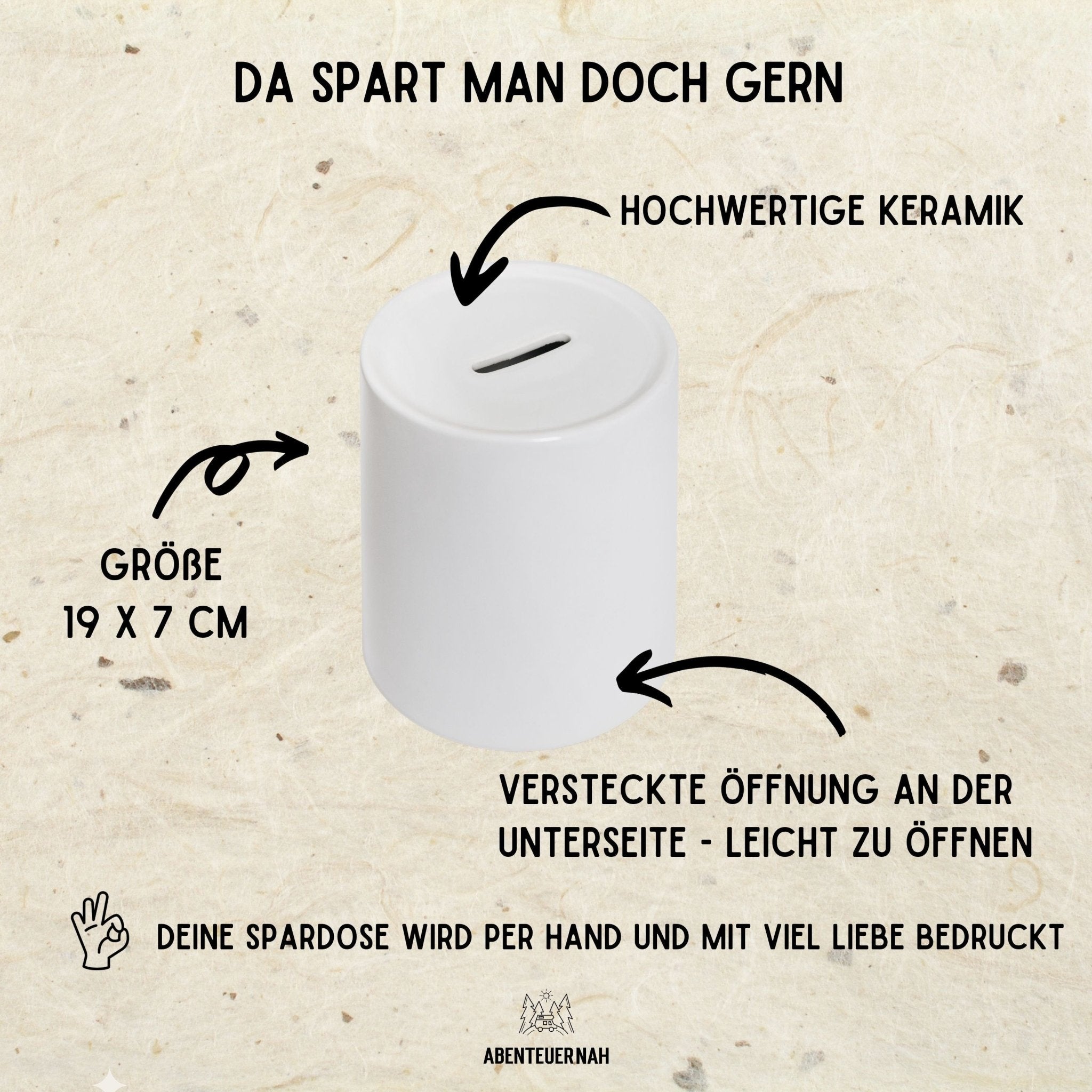 Spardose Keramik - Fahrradkasse - Abenteuernah