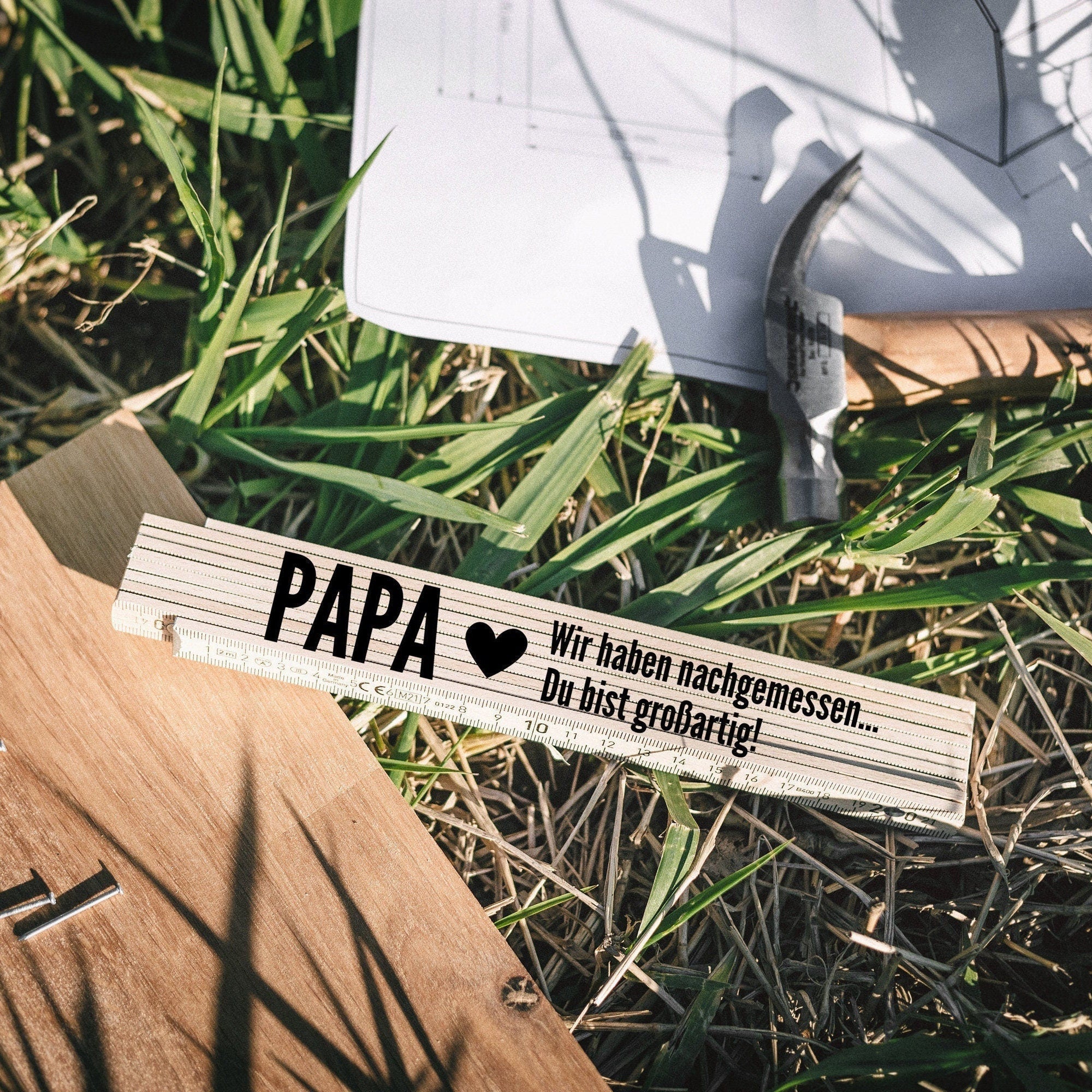 Zollstock - "Papa/Opa wir haben nachgemessen..." - Abenteuernah