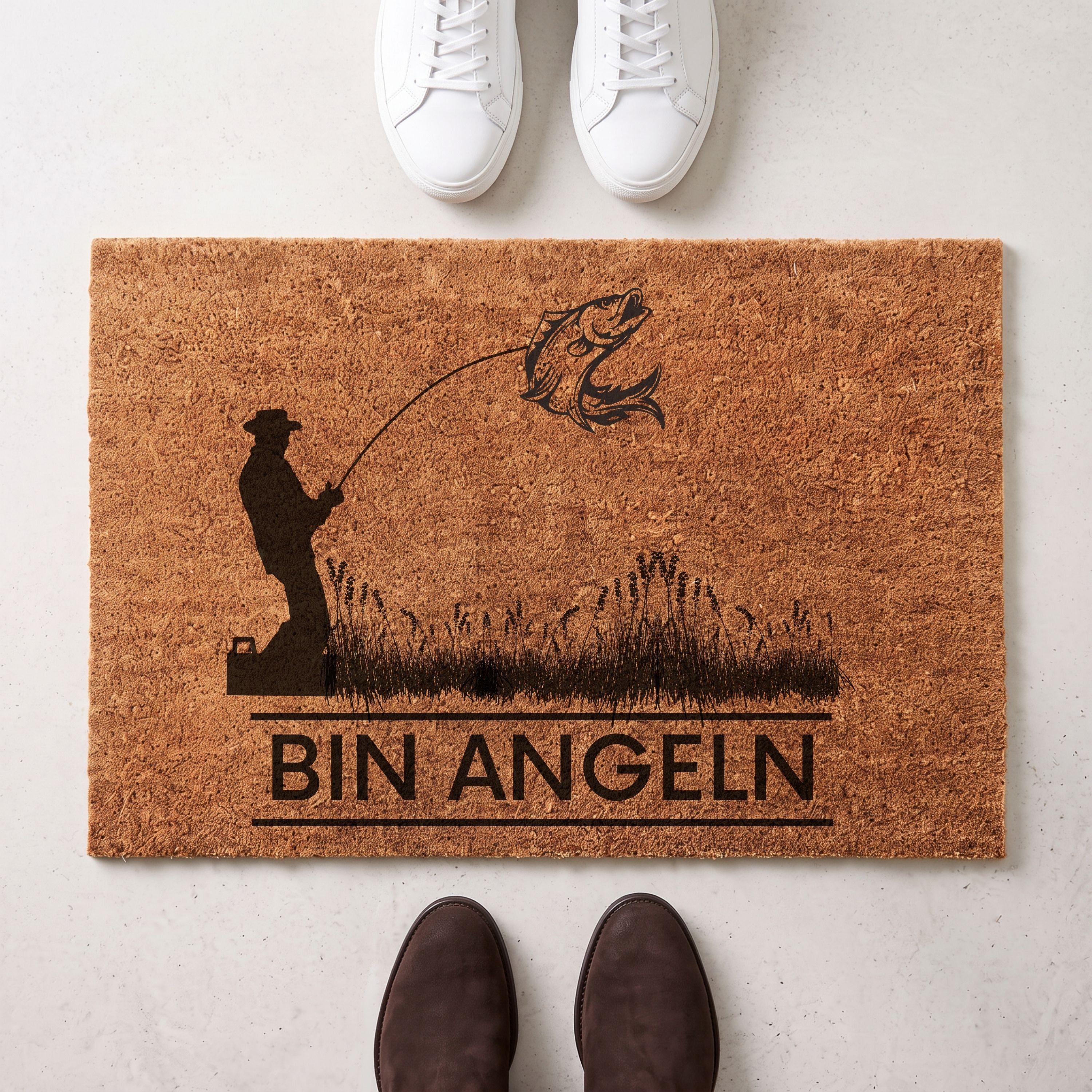 Kokos Fußmatte - Bin Angeln