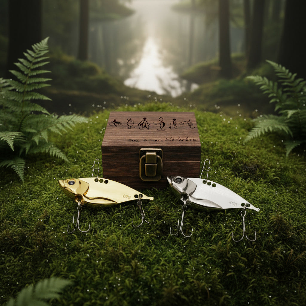 Angelbox mit Haken - Köderbox