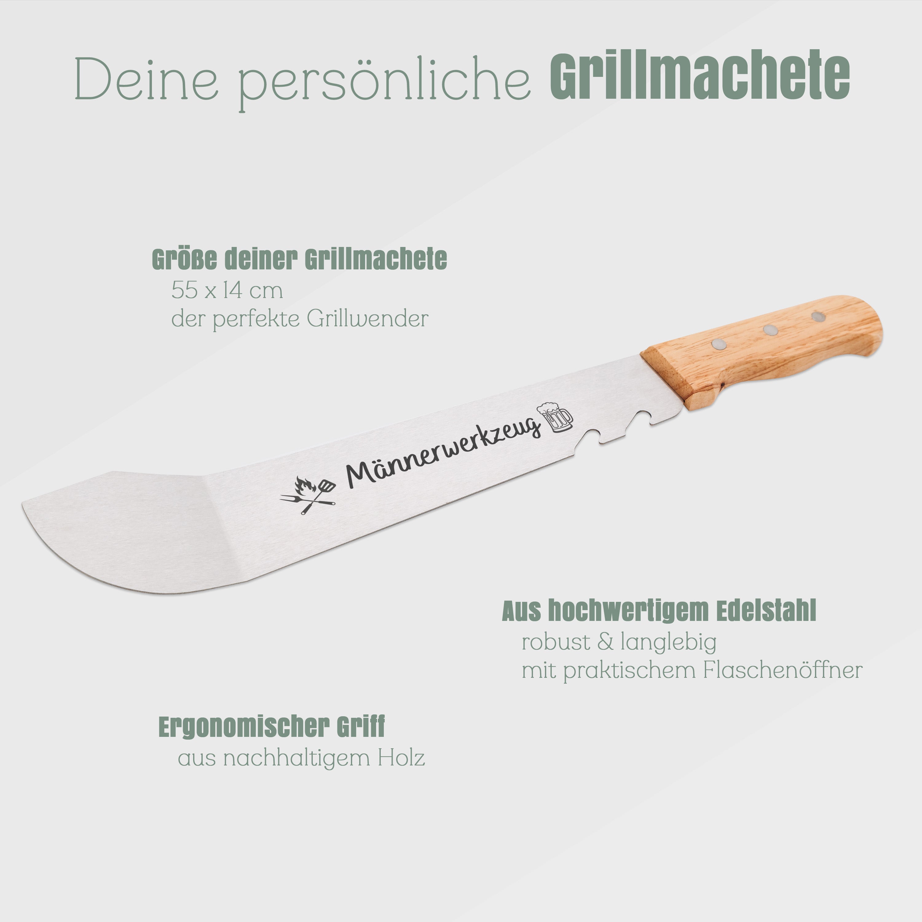 Grillmachete aus Edelstahl - Männerwerkzeug