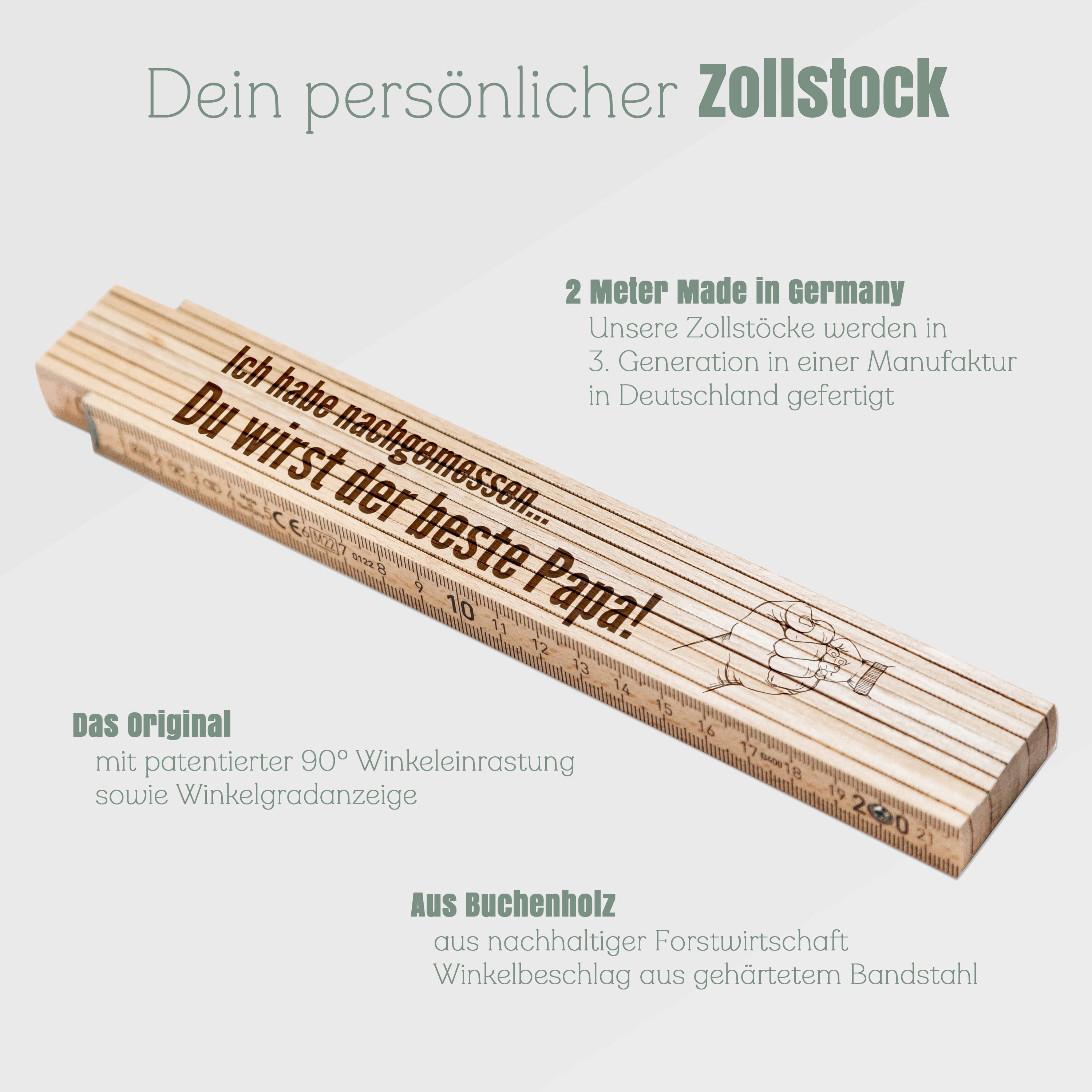 Zollstock - Du wirst der beste Papa