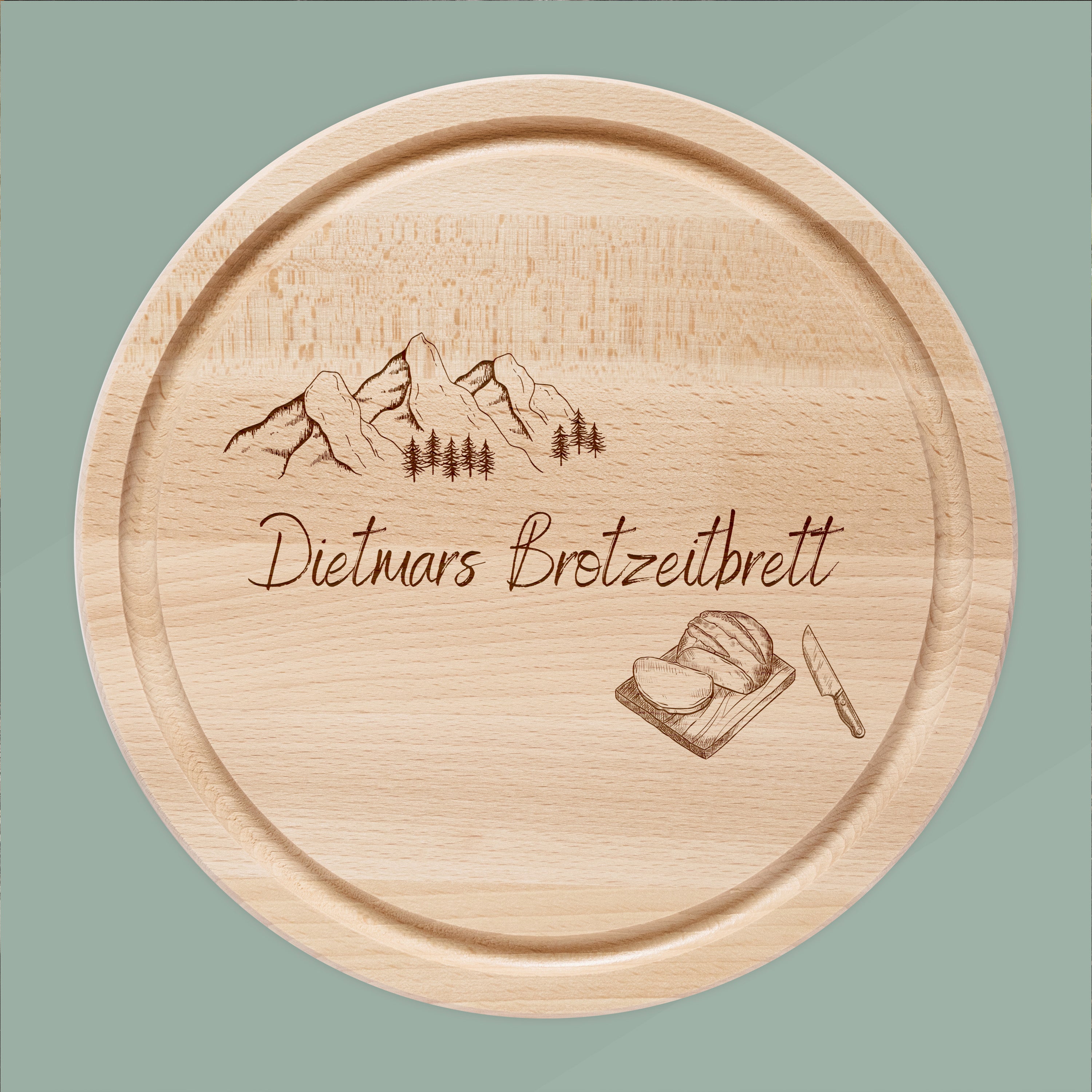 Rundes Holzbrett - Brotzeitbrett