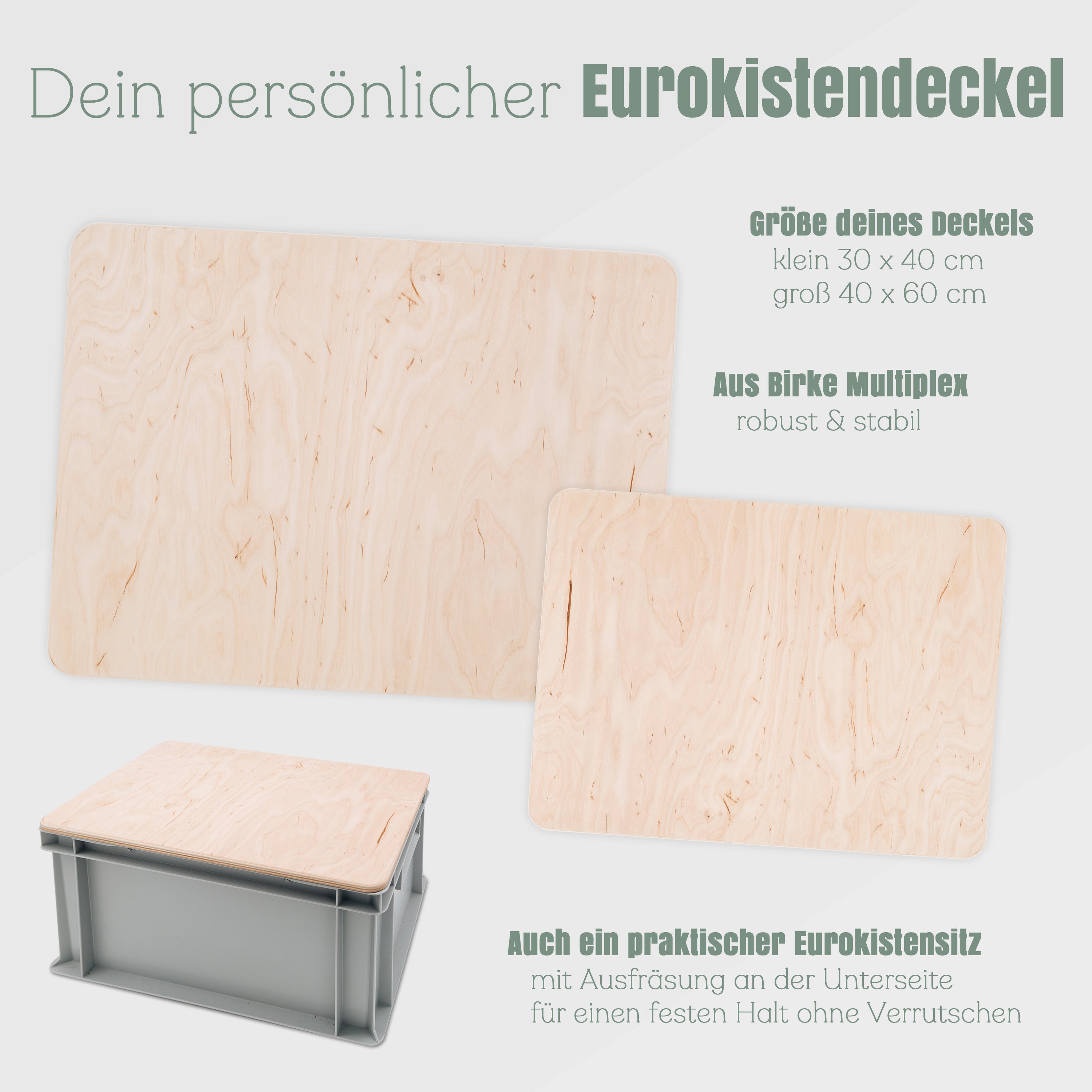 Eurokistendeckel aus Holz - Camperglück