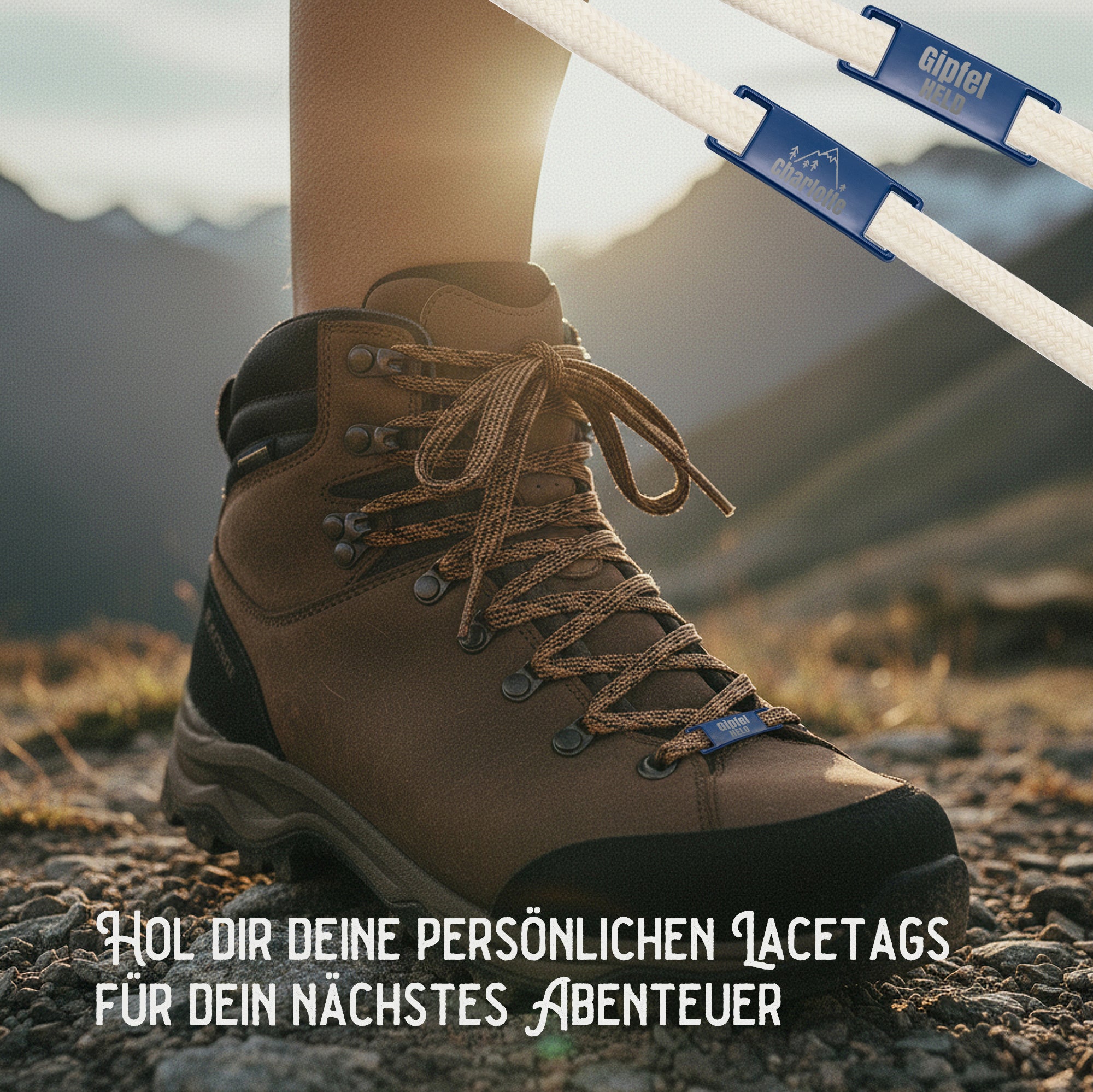 Schnürsenkelanhänger - Lacetag Wandern