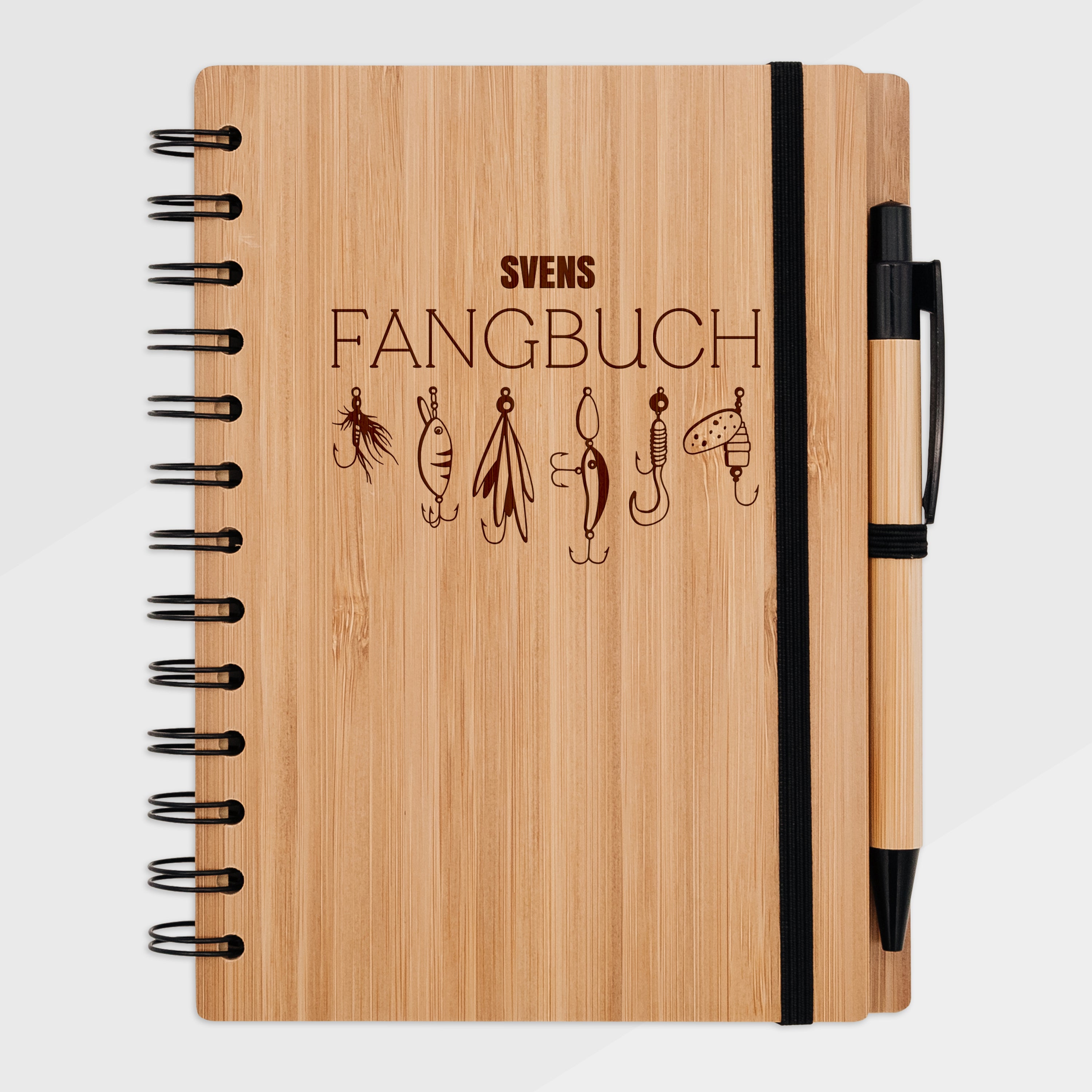 Notizbuch Holz - Fangbuch Köder