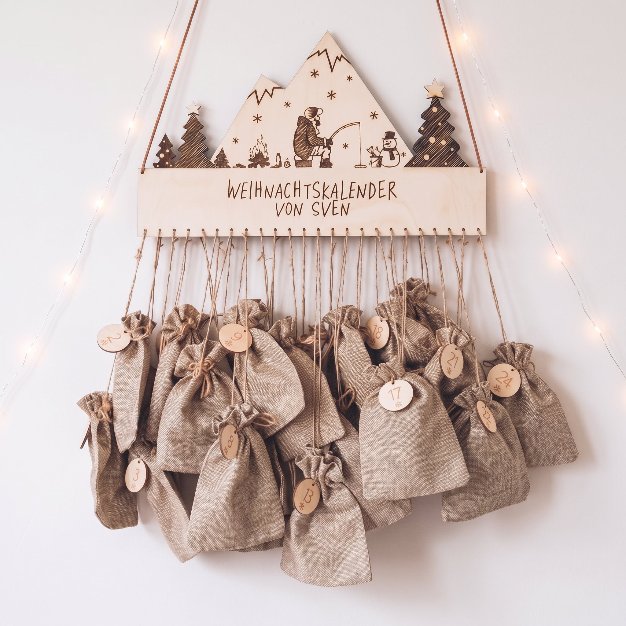 Adventskalender Angler zum Befüllen personalisiert - Abenteuernah