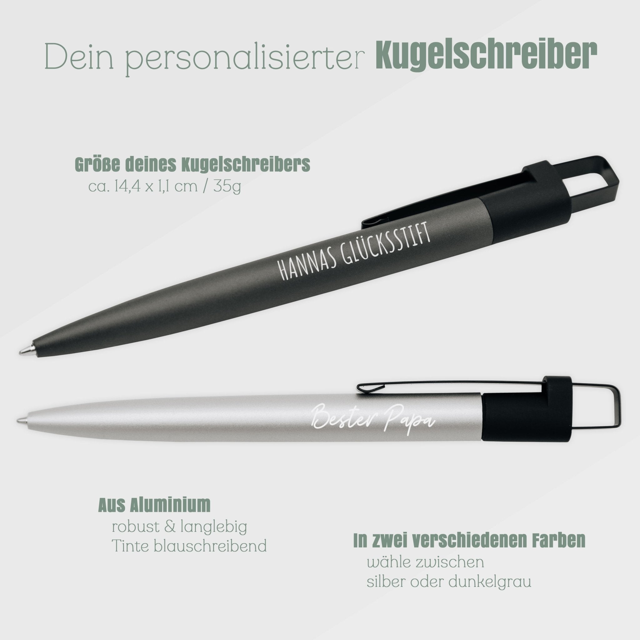 Aluminium Kugelschreiber Wunschtext - Abenteuernah