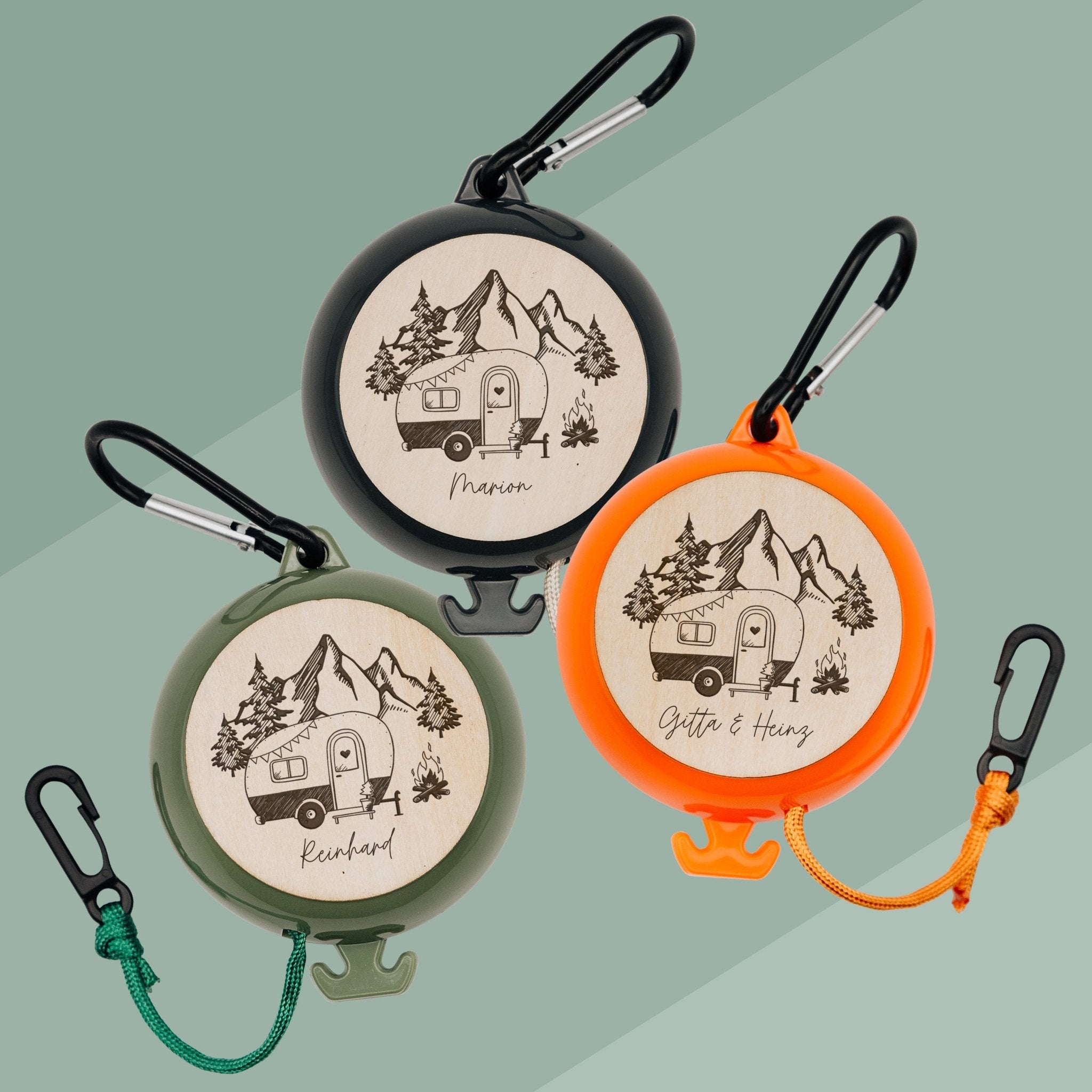 Ausziehbare Wäscheleine - Campingmotiv - Abenteuernah