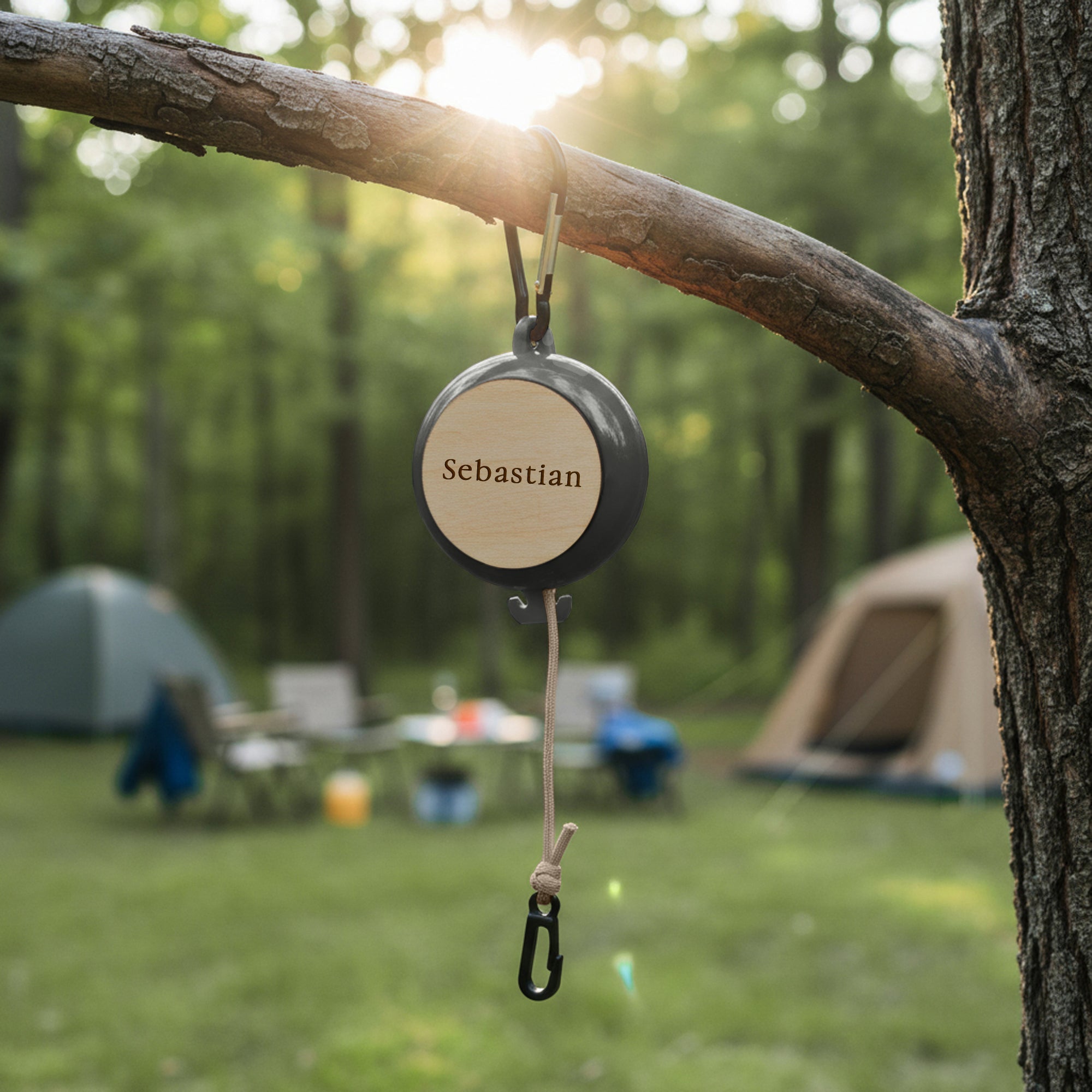 Ausziehbare Wäscheleine mit Wunschname - Abenteuernah