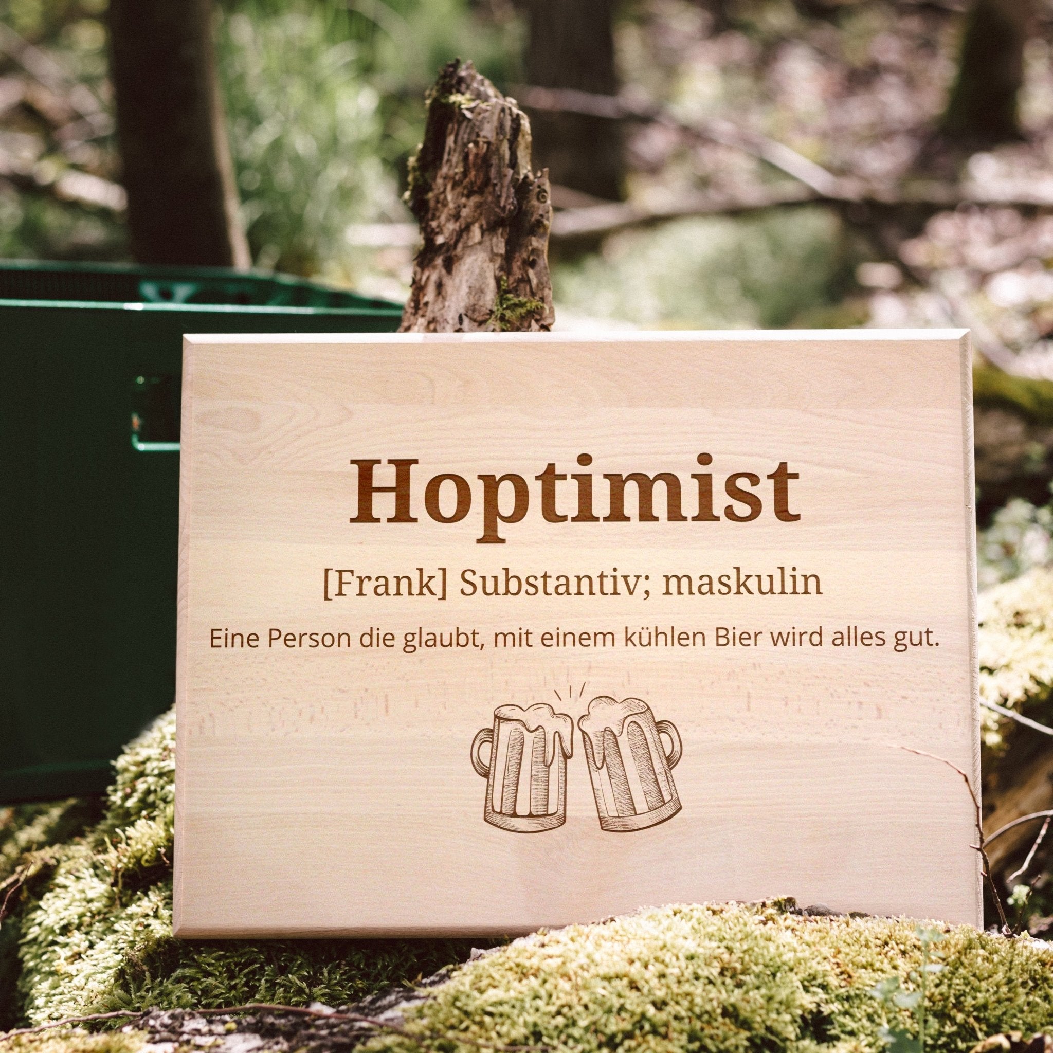 Bierkastensitz Holz - Hoptimist Definition - Abenteuernah