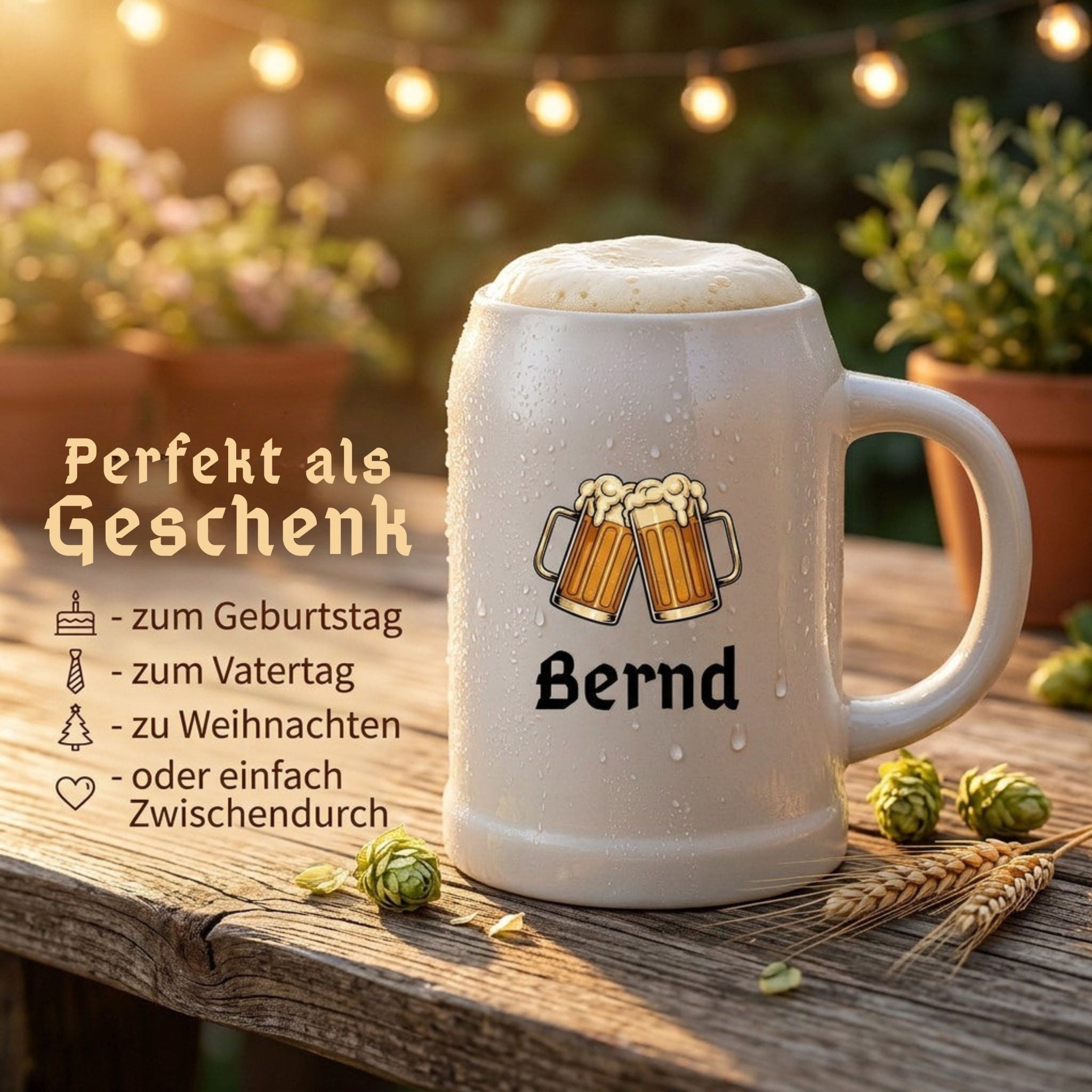 Bierkrug Keramik personalisiert - Prost - Abenteuernah
