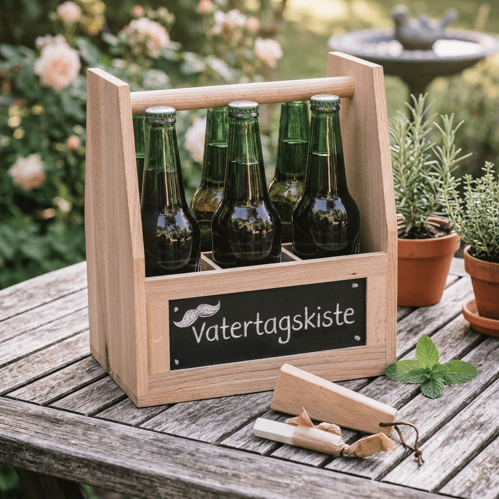 Bierträger Holz mit Kreidetafel - Abenteuernah