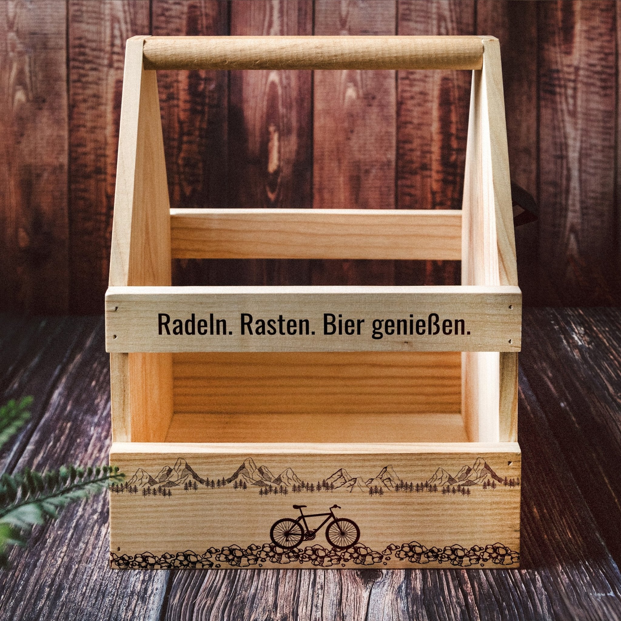 Bierträger Holz - Radeln. Rasten. Bier genießen. - Abenteuernah