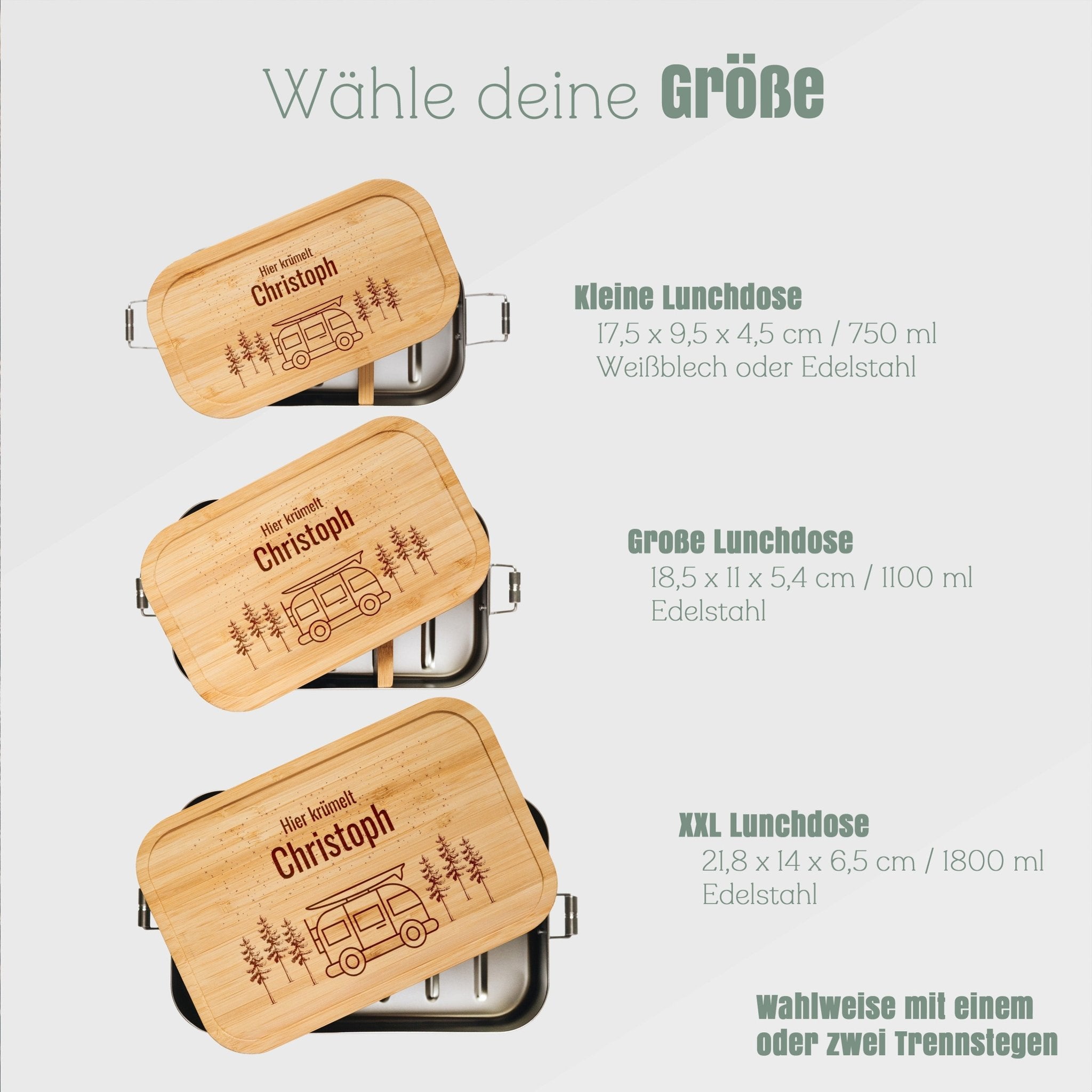 Brotdose Edelstahl - Camper Wald - Abenteuernah