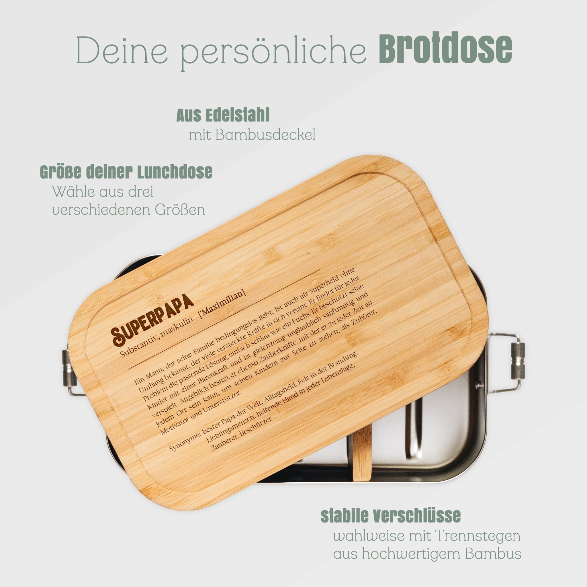 Brotdose Edelstahl - Definition Superpapa - Abenteuernah