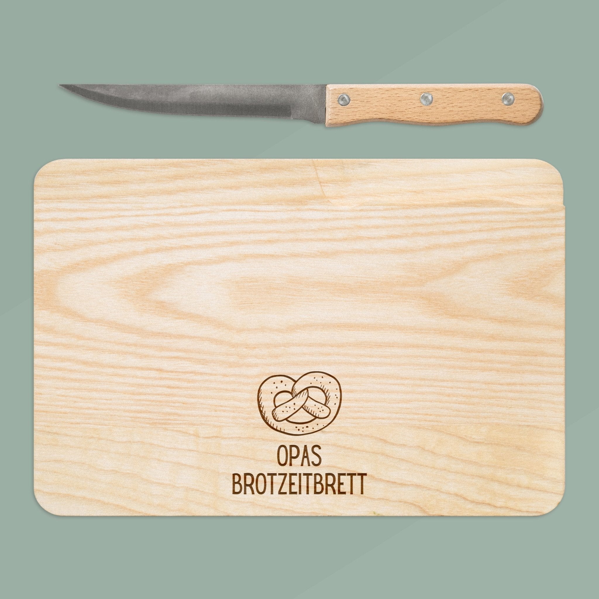 Brotzeitbrett mit Messer - Brezel - Abenteuernah