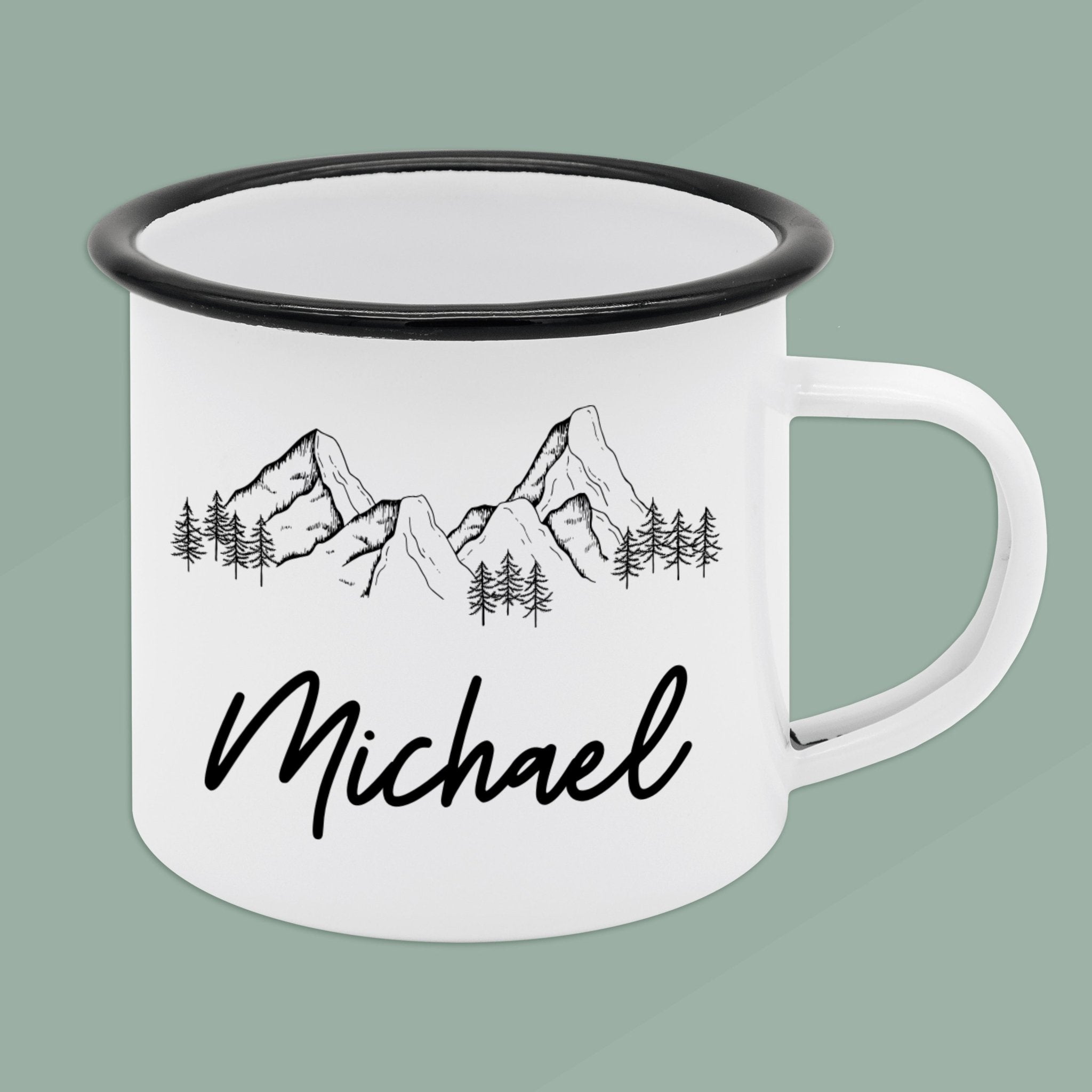 Emaille Tasse - Name Berge - Abenteuernah