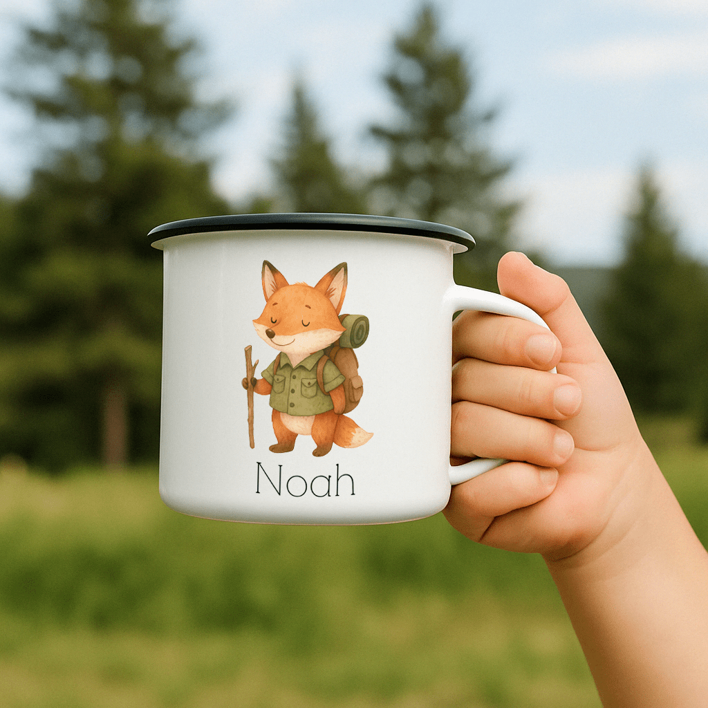 Emaille Tasse - Pfadfinder - Fuchs - Abenteuernah