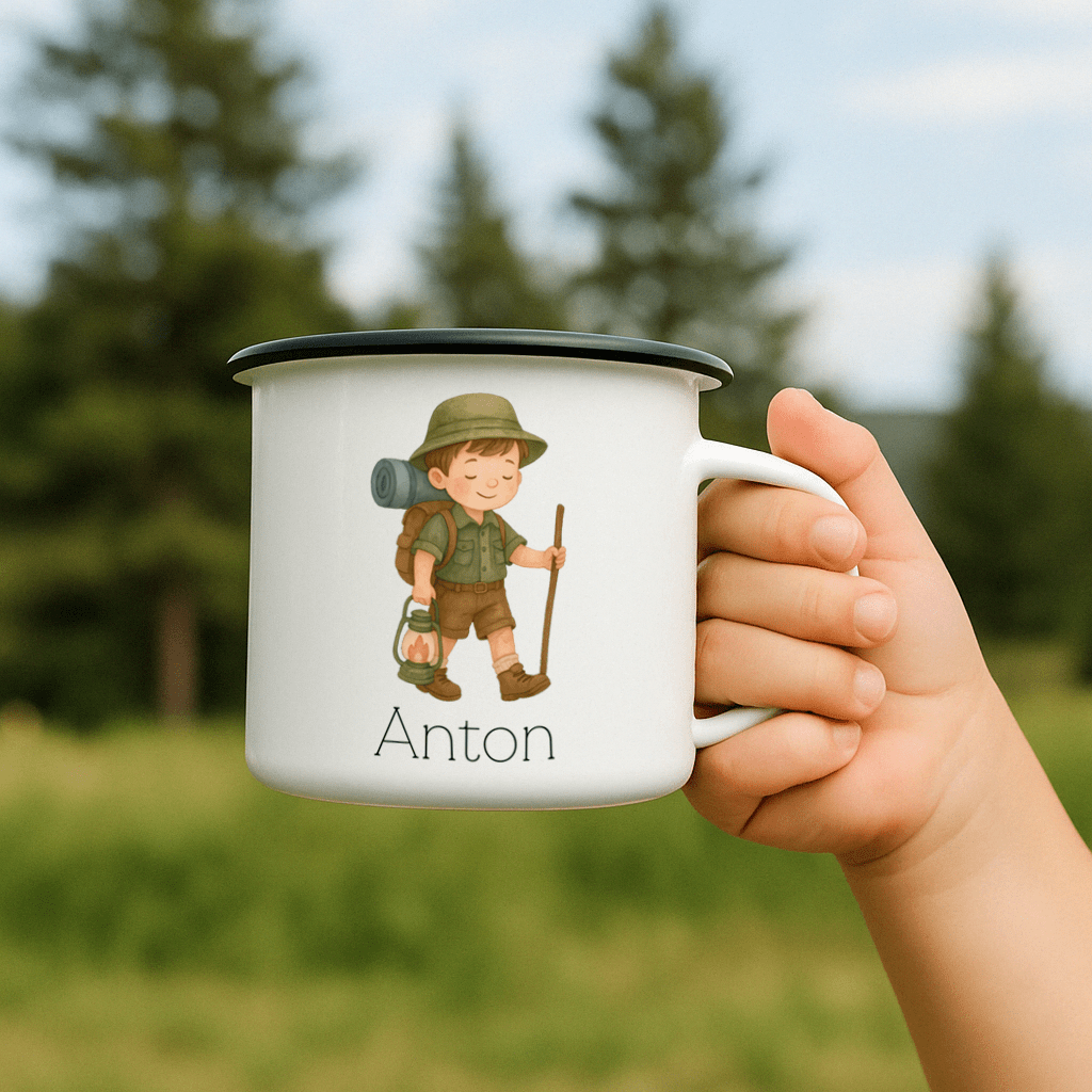 Emaille Tasse - Pfadfinder - Junge - Abenteuernah