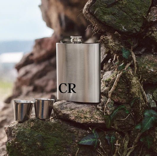 Flachmann Edelstahl - Initialen - Abenteuernah