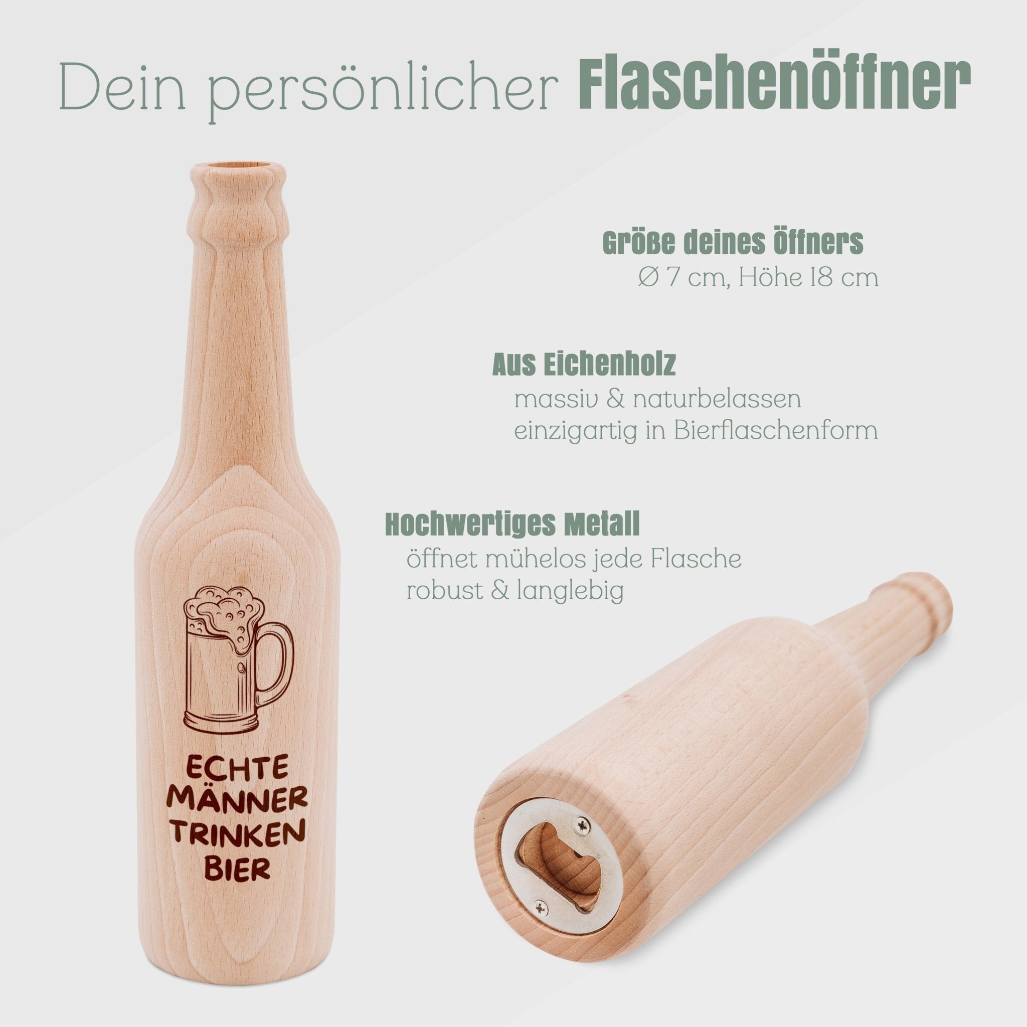 Flaschenöffner Bierflaschenform mit Spruch - Abenteuernah