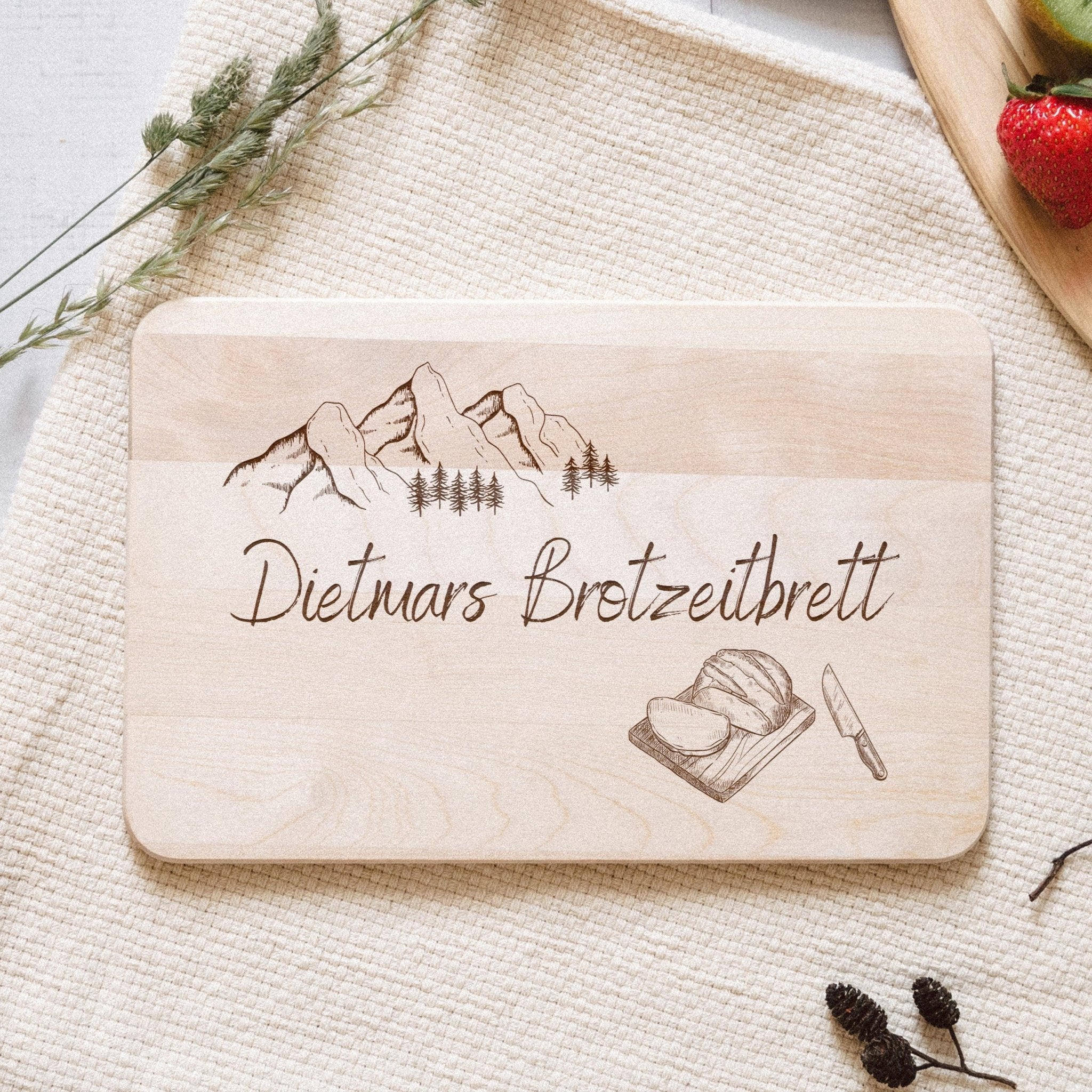 Frühstücksbrett Holz - Brotzeitbrett - Abenteuernah