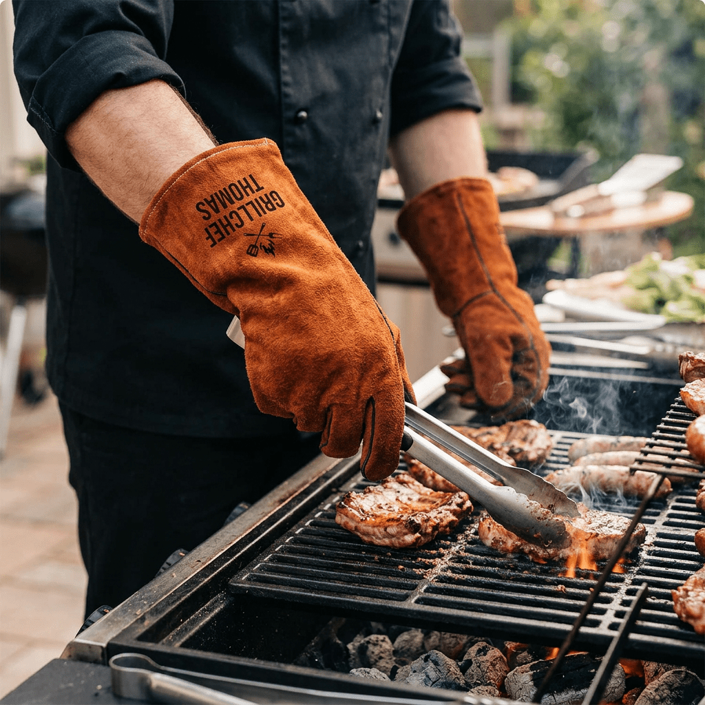 Grillhandschuh Leder - Grillchef - Abenteuernah