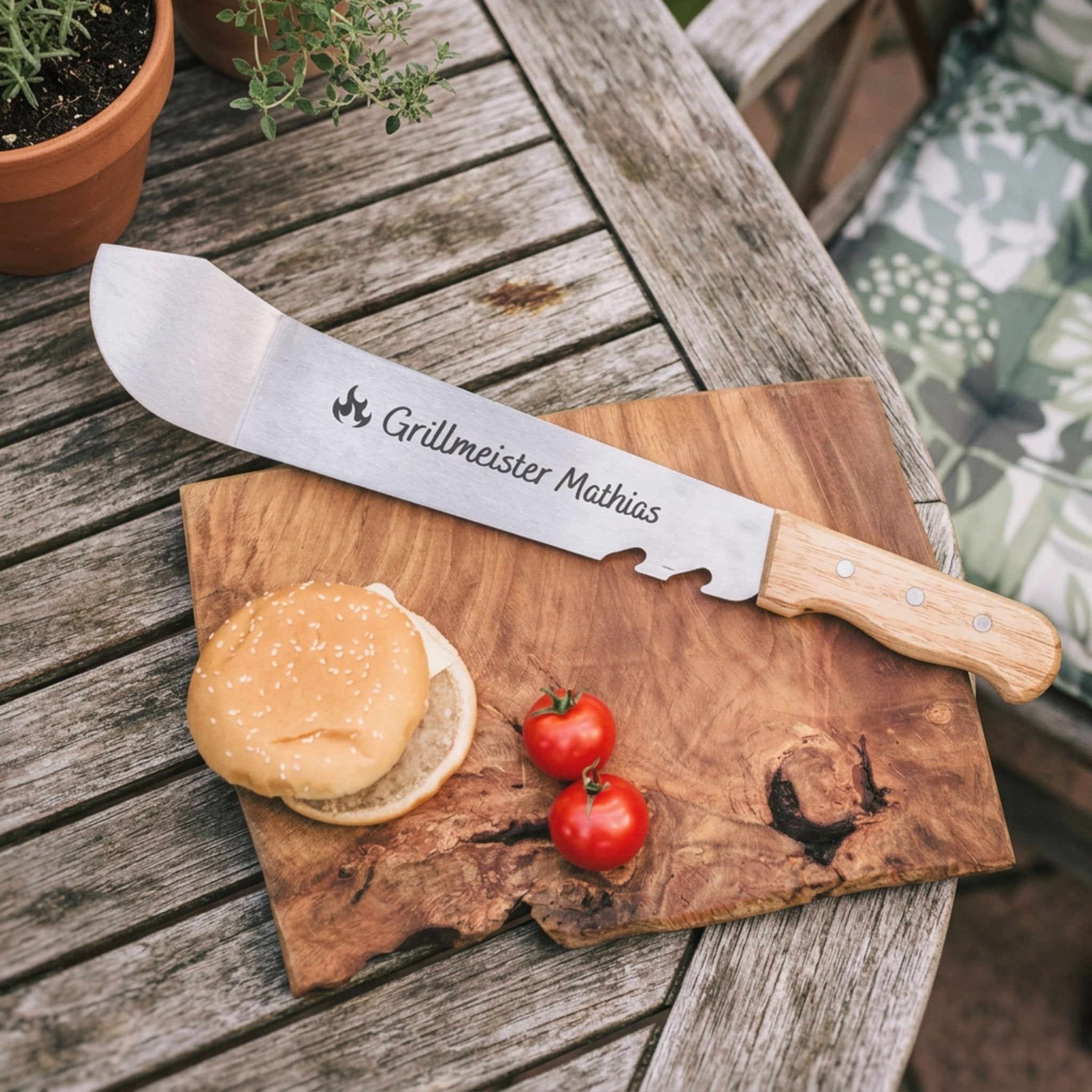 Grillmachete aus Edelstahl - Grillmeister - Abenteuernah