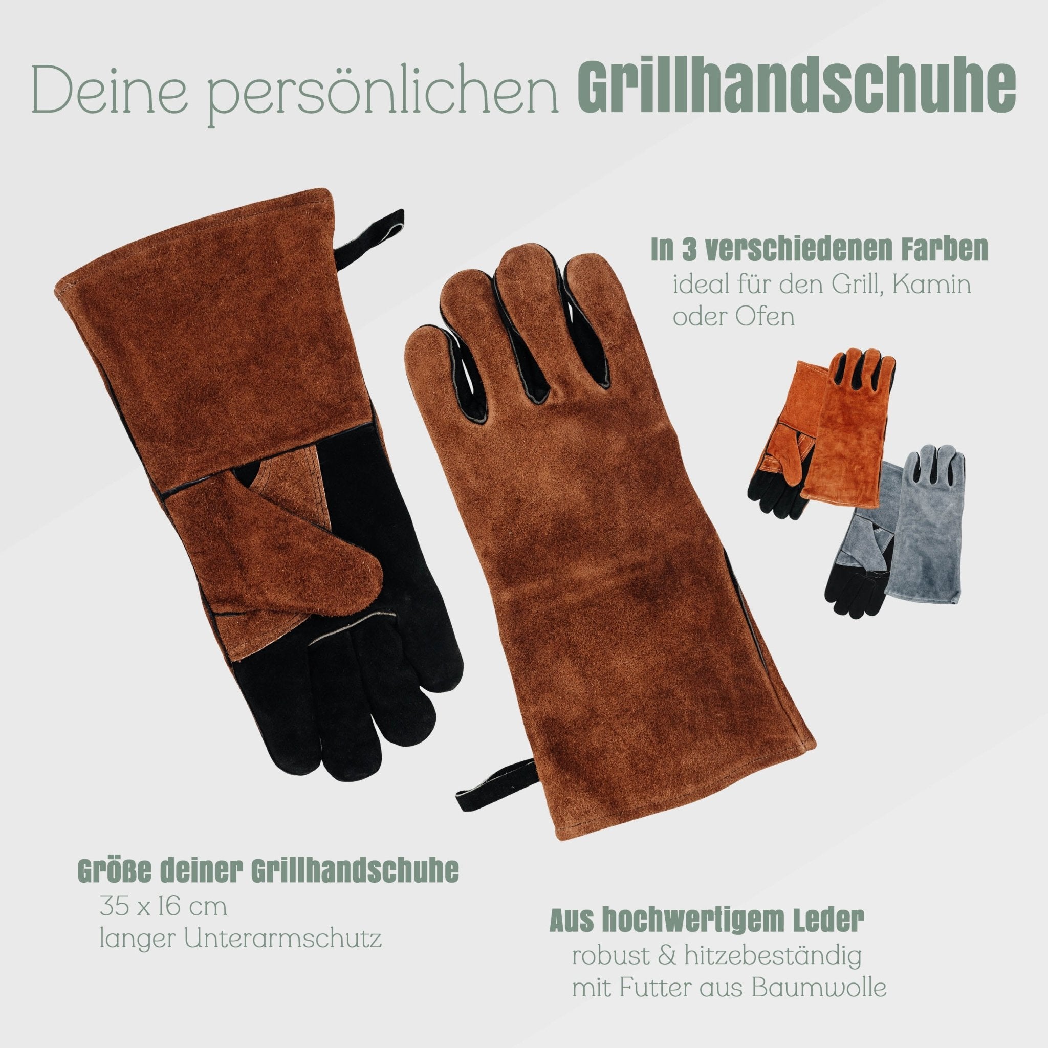 Grillset Handschuhe & Tasche - Papa grillt am Besten - Abenteuernah