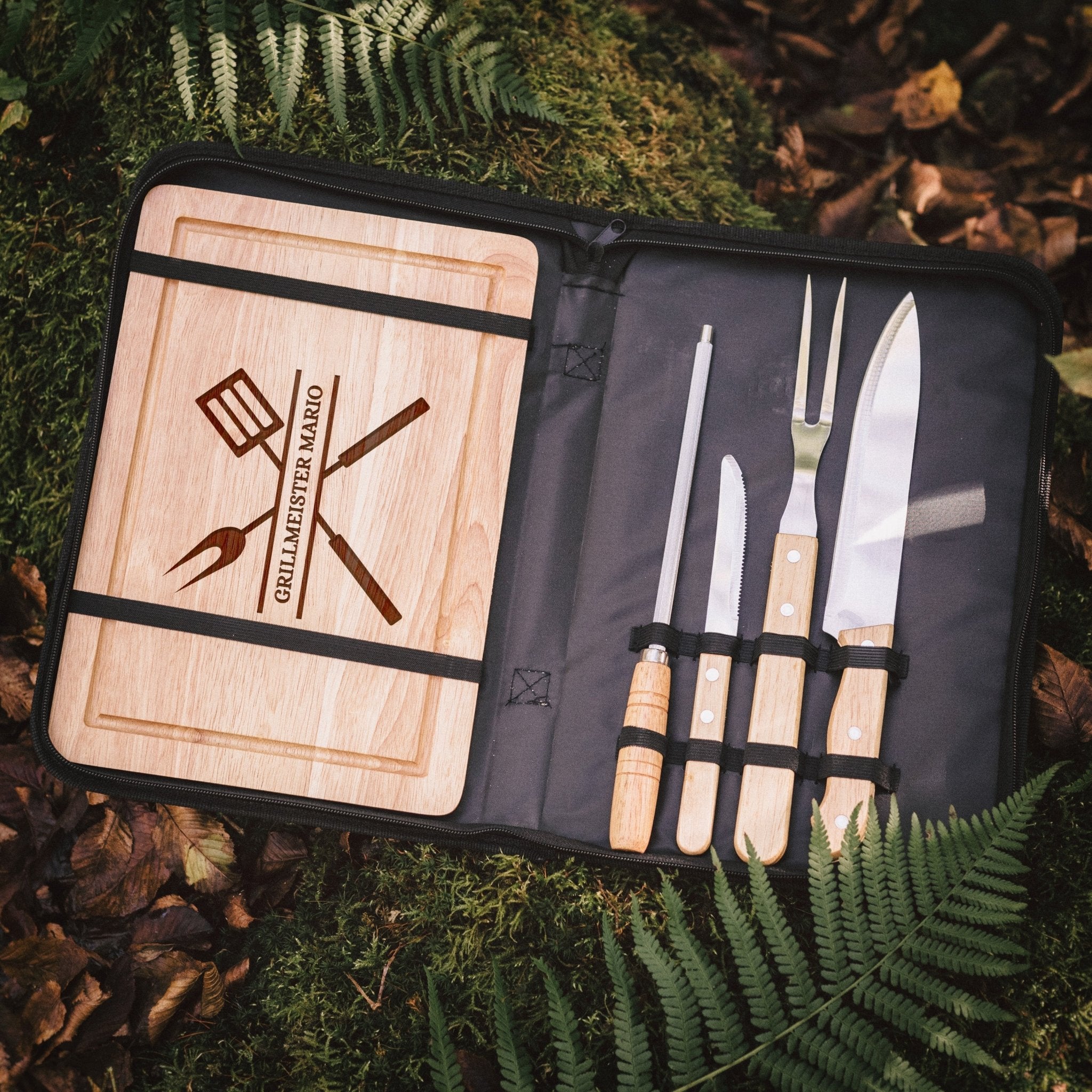 Grillset und Tasche - Grillbesteck Grillmeister - Abenteuernah