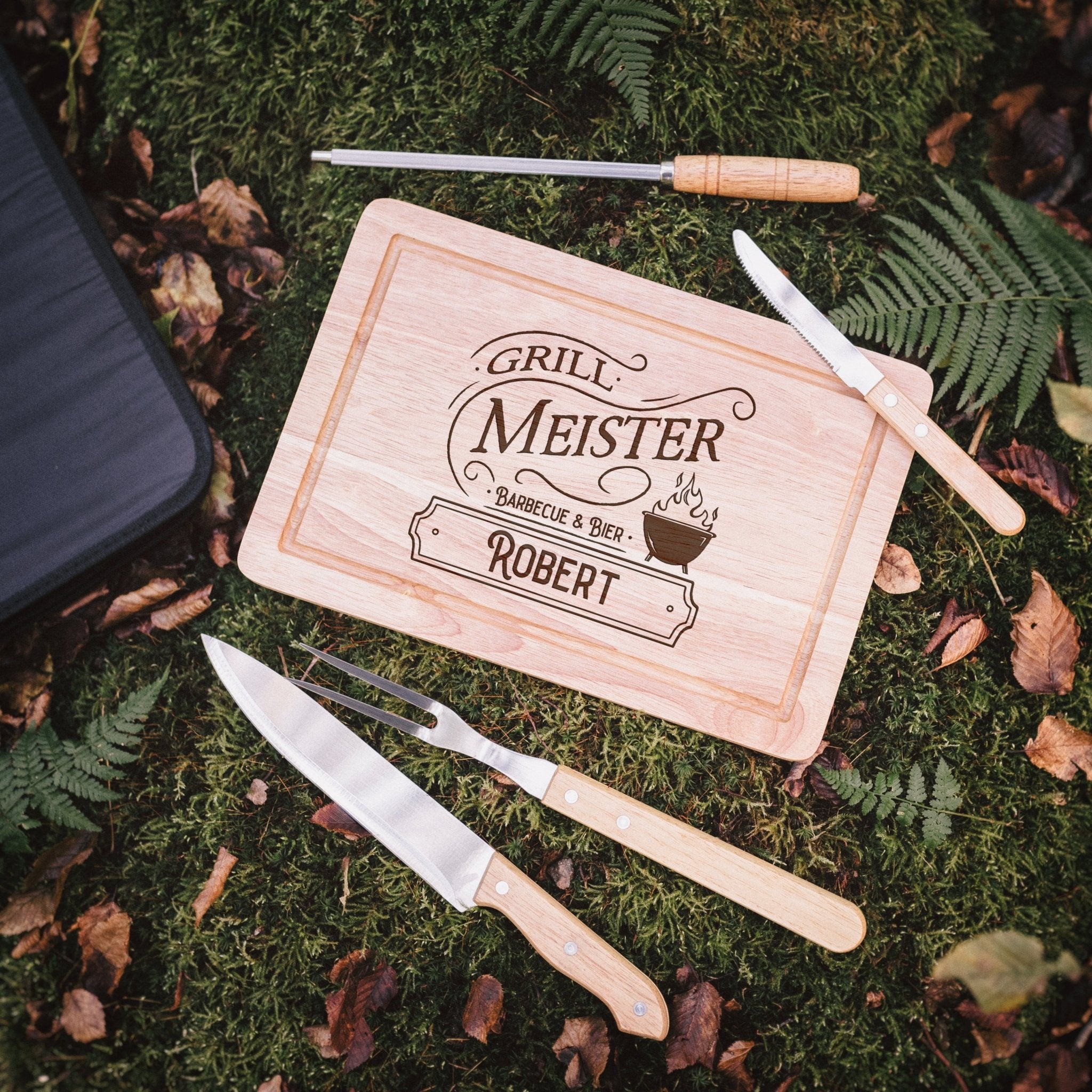Grillset und Tasche - Vintage Grillmeister - Abenteuernah
