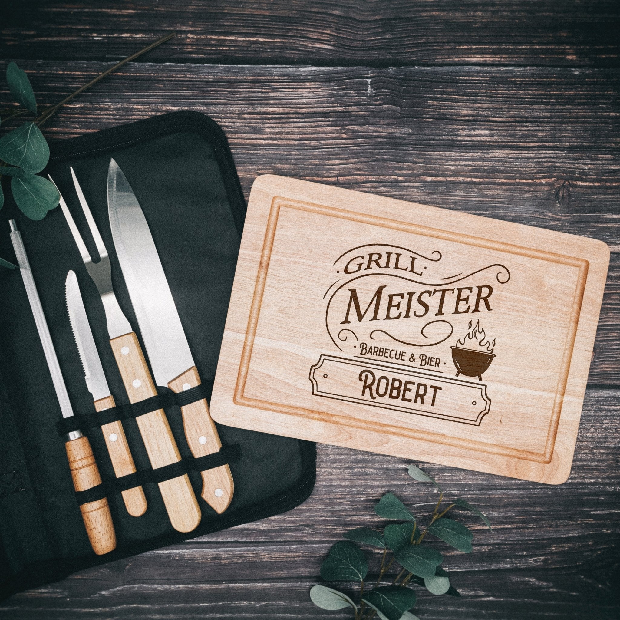 Grillset und Tasche - Vintage Grillmeister - Abenteuernah