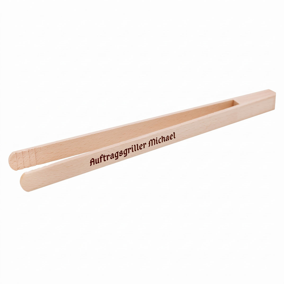 Grillzange Holz personalisiert - Auftragsgriller - Abenteuernah