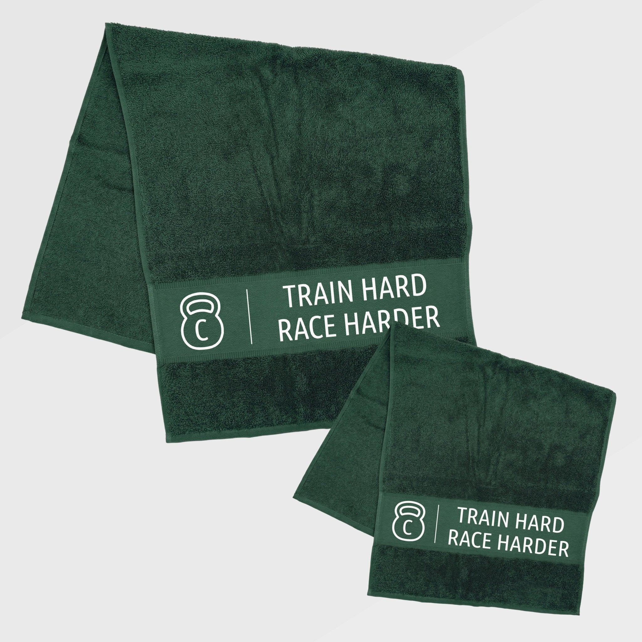 Handtuch Baumwolle personalisiert - Train Hard - Abenteuernah