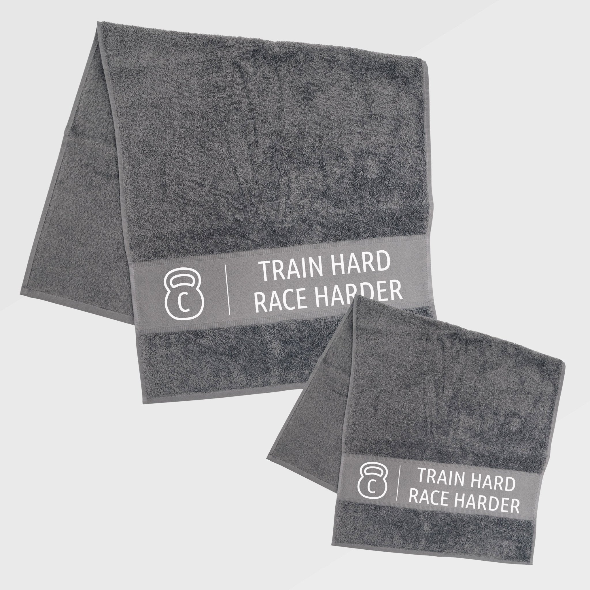Handtuch Baumwolle personalisiert - Train Hard - Abenteuernah
