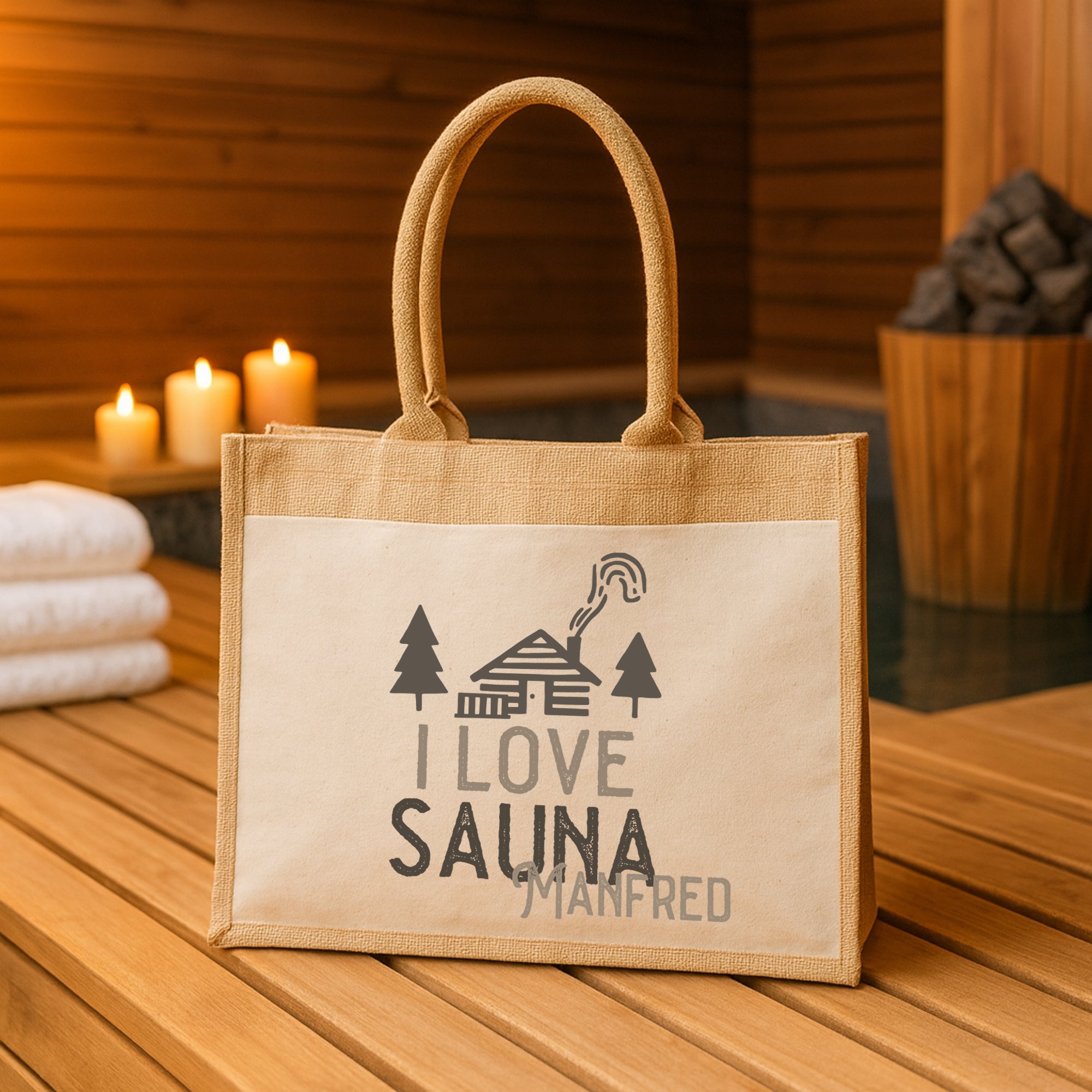 Jutetasche - Sauna - Abenteuernah