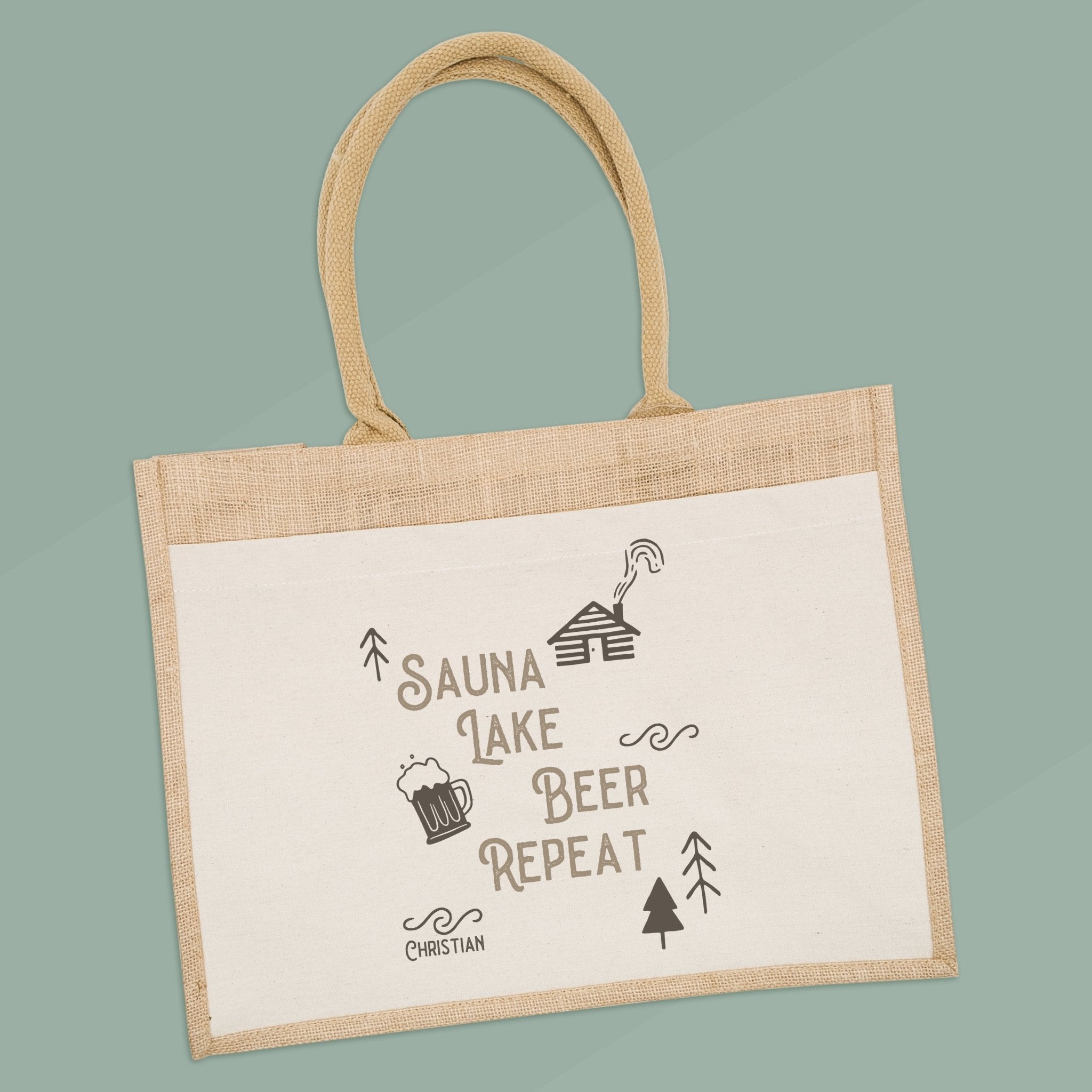 Jutetasche - Sauna - Abenteuernah