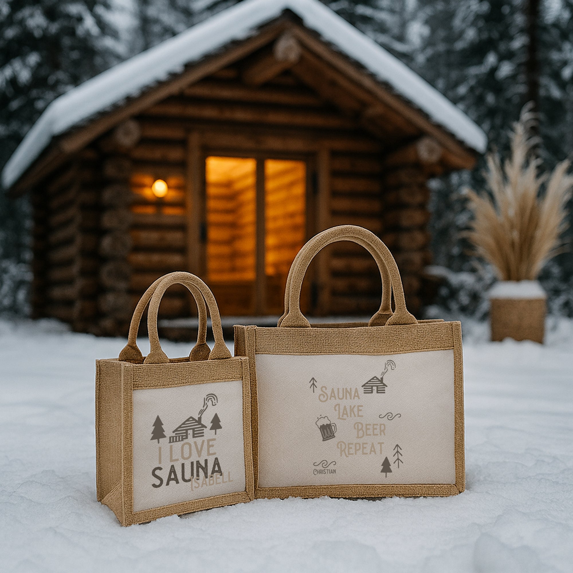 Jutetasche - Sauna - Abenteuernah