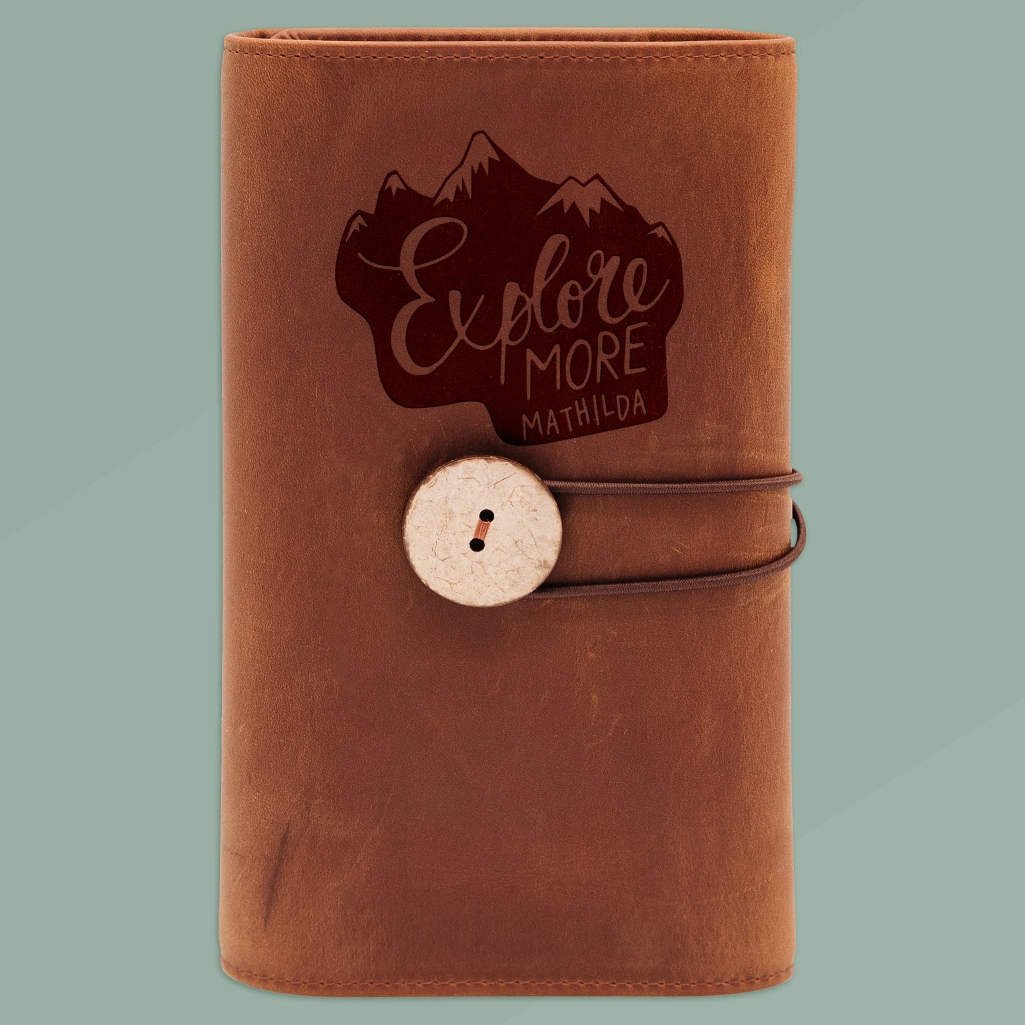 Kabelorganizer aus echtem Leder - Reisemotiv + Wunschname - Abenteuernah