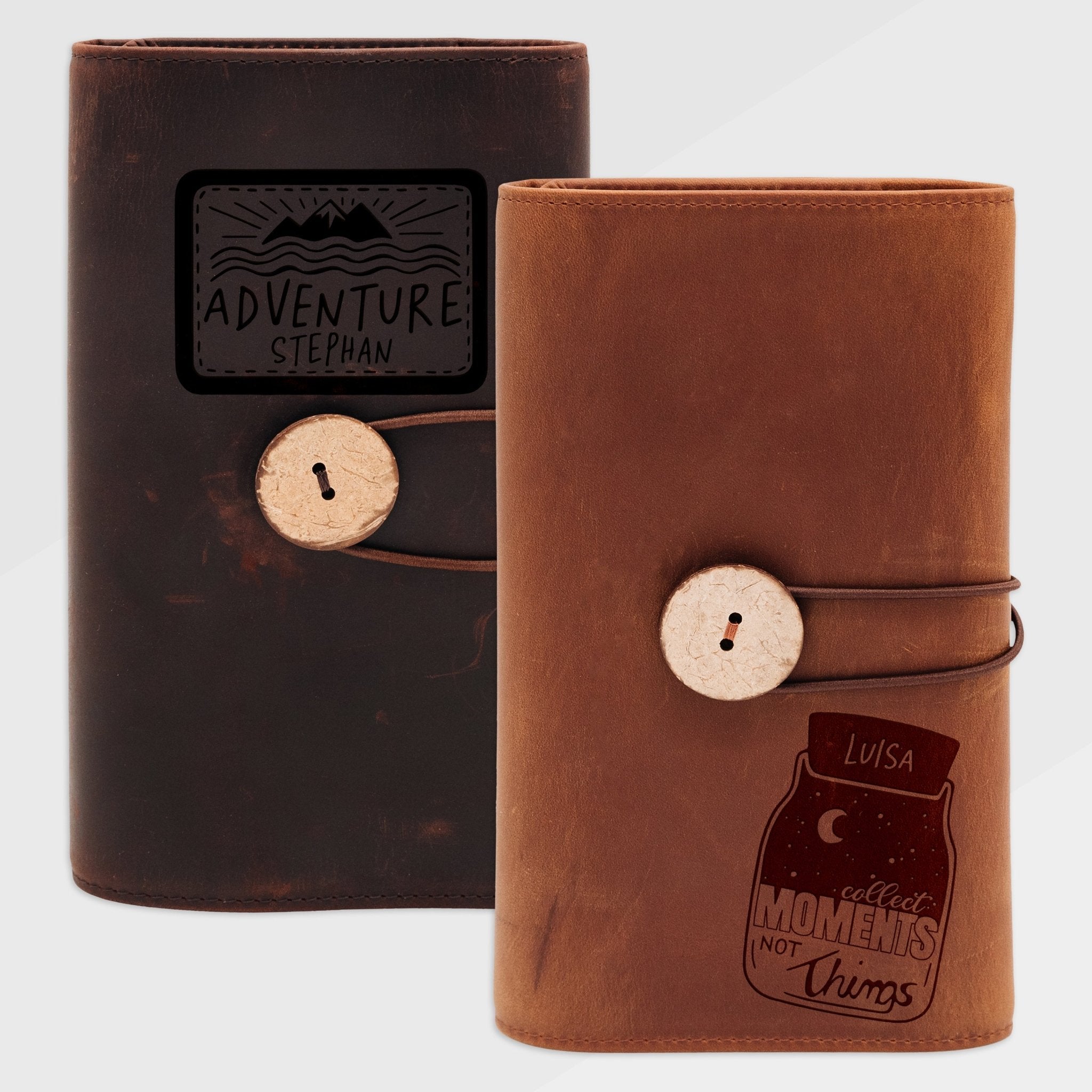 Kabelorganizer aus echtem Leder - Reisemotiv + Wunschname - Abenteuernah