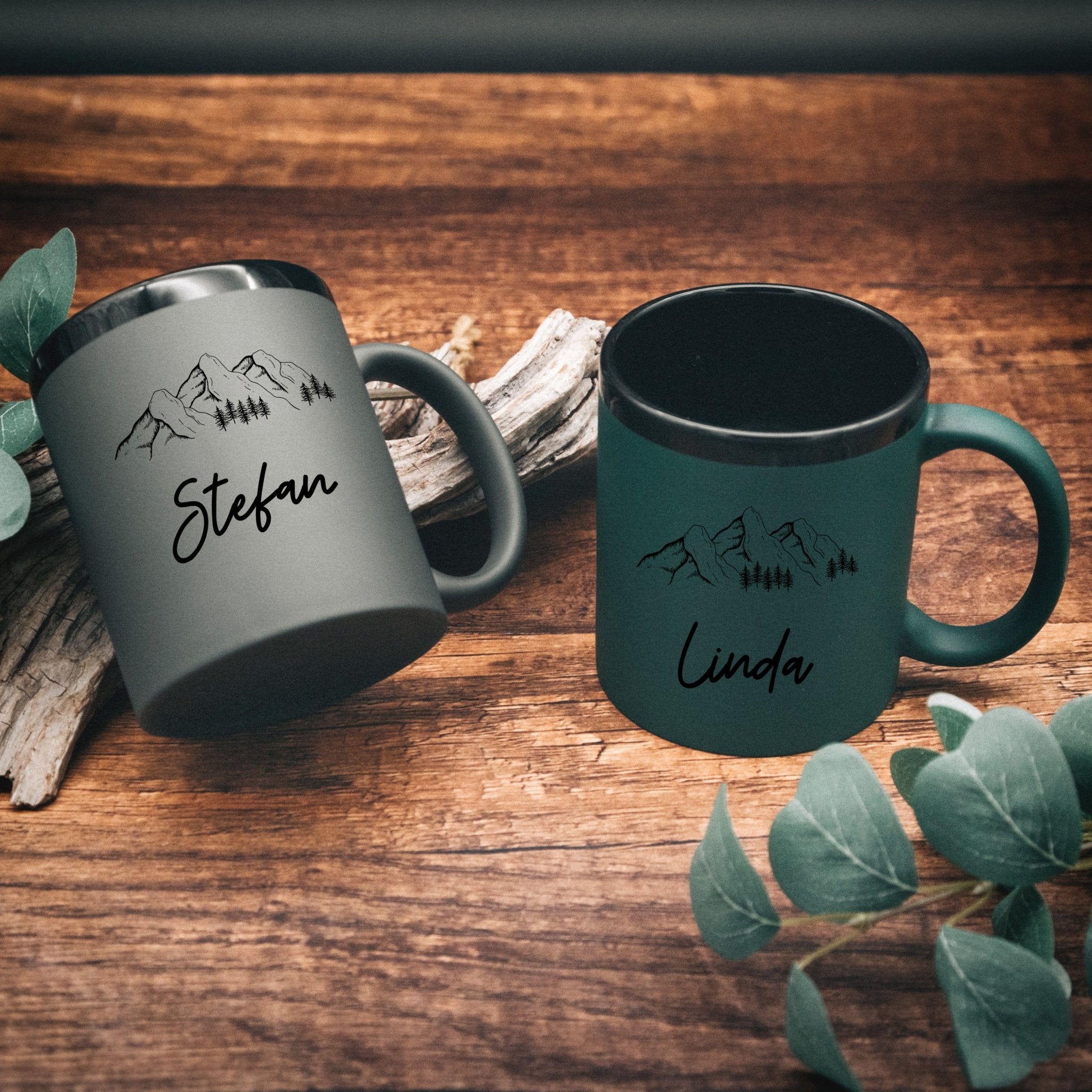 Keramiktasse farbig - Berge - Abenteuernah