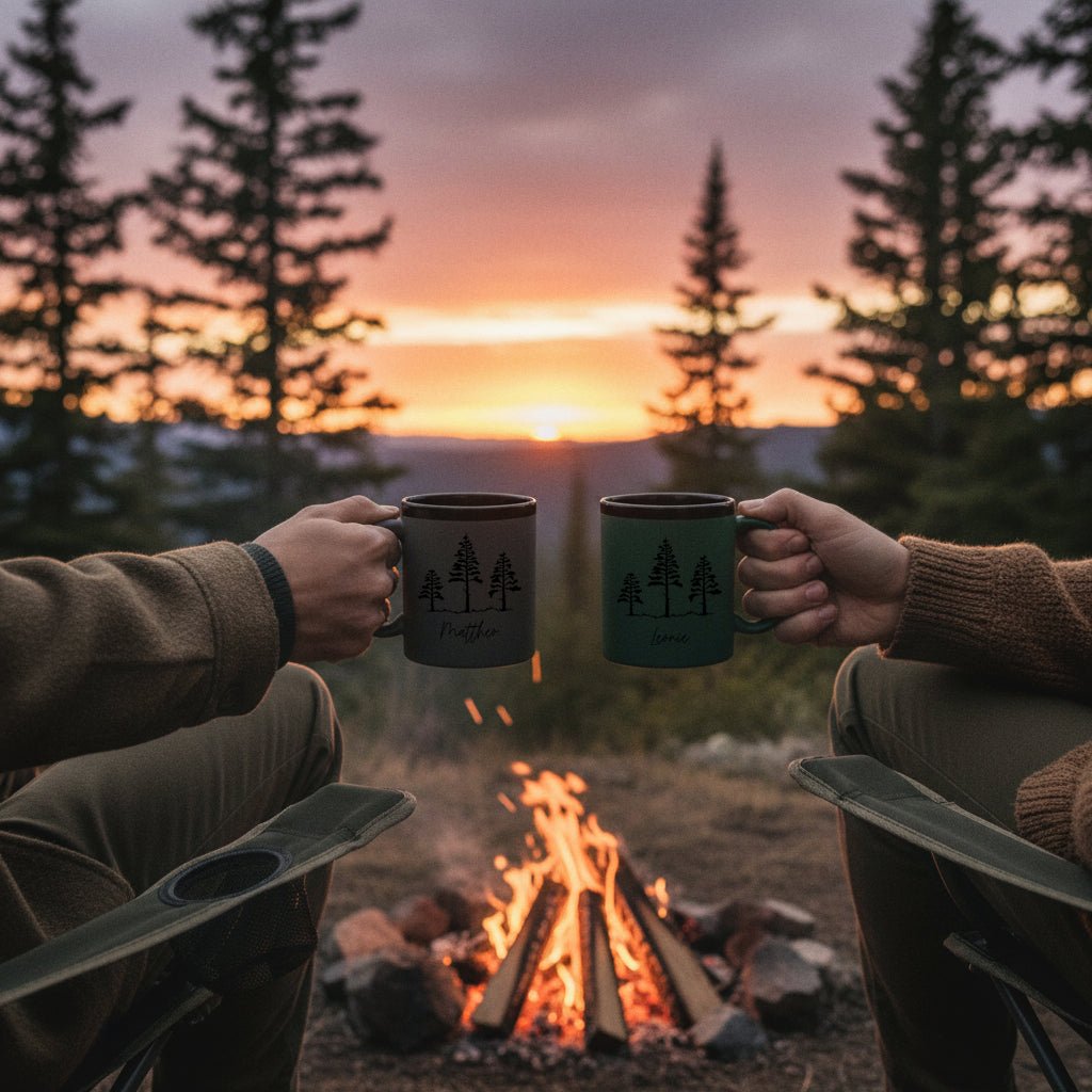 Keramiktasse farbig - Wald - Abenteuernah