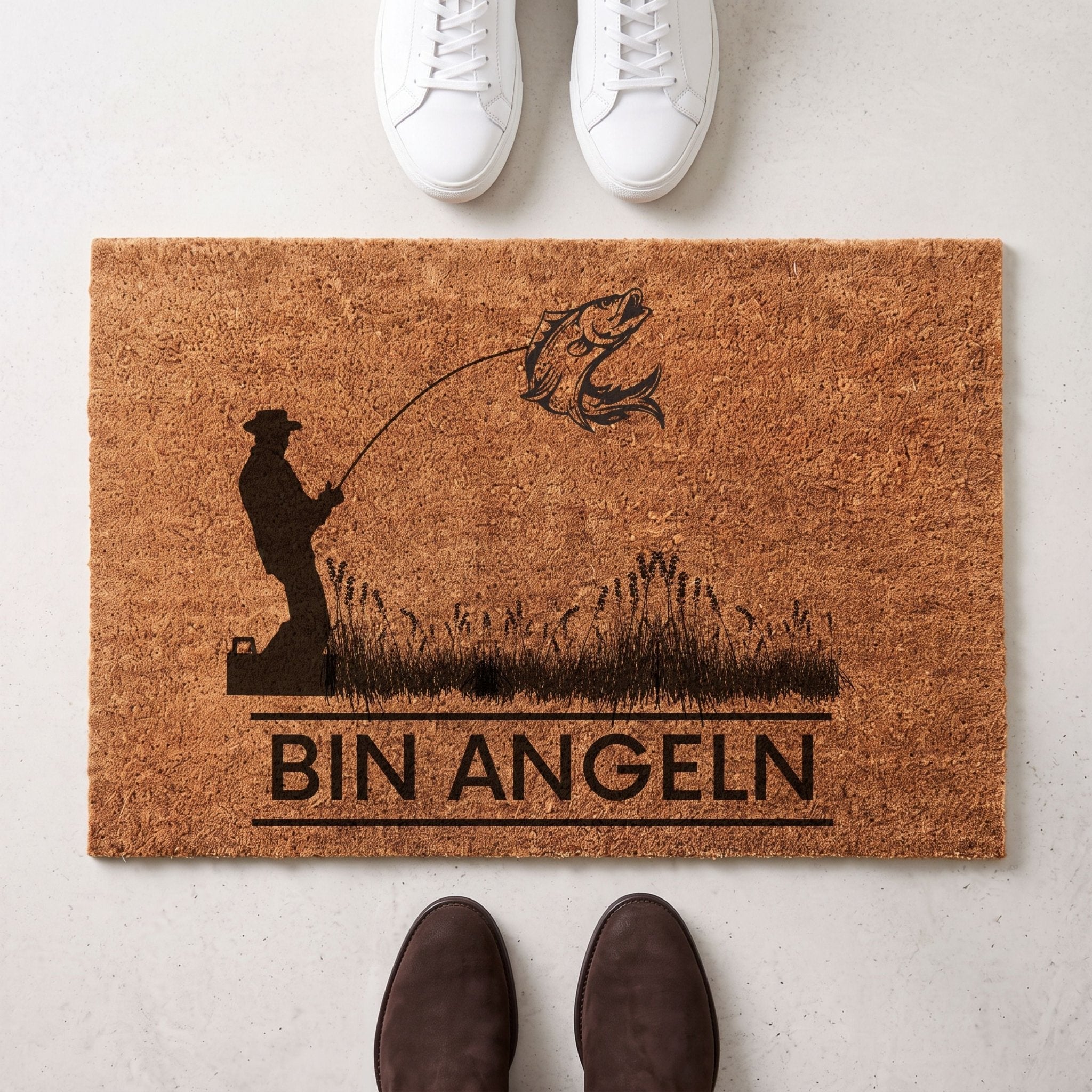 Kokos Fußmatte - Bin Angeln - Abenteuernah