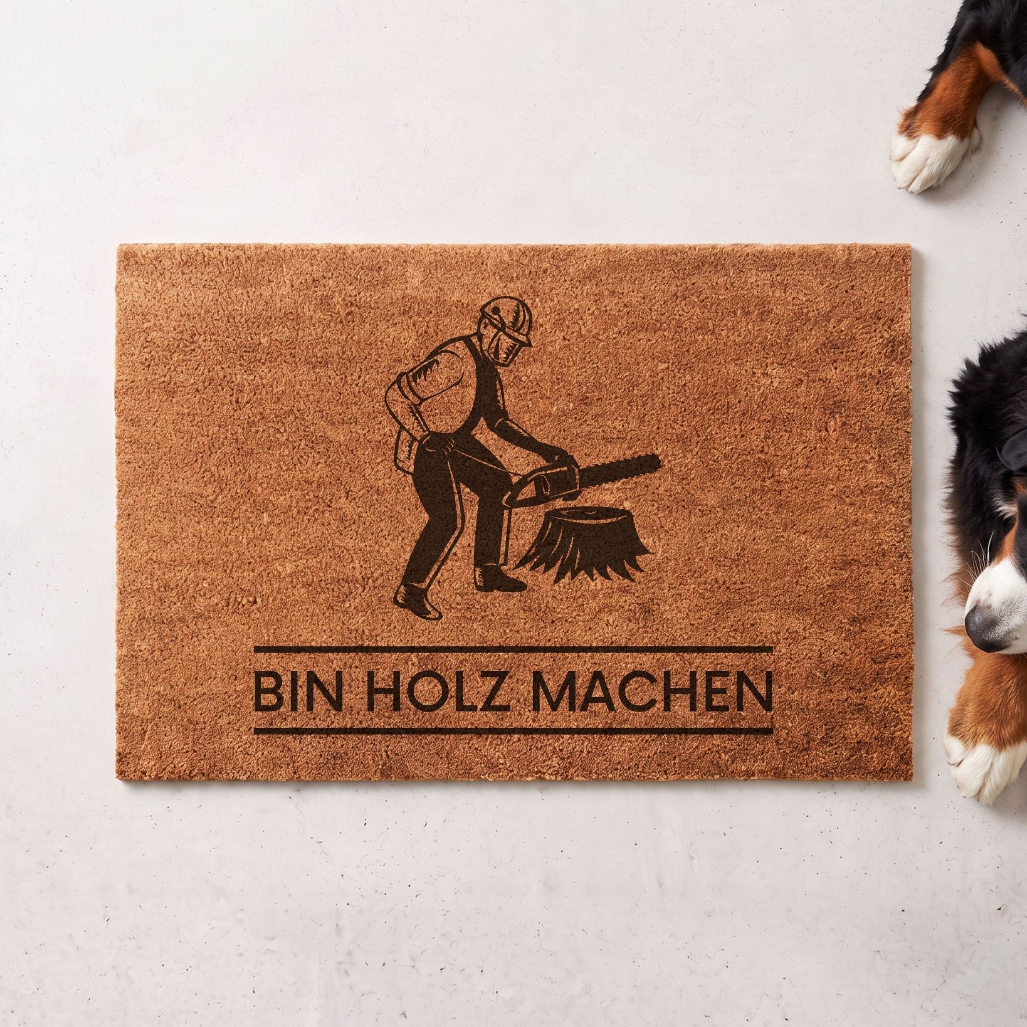 Kokos Fußmatte - Bin Holz machen - Abenteuernah