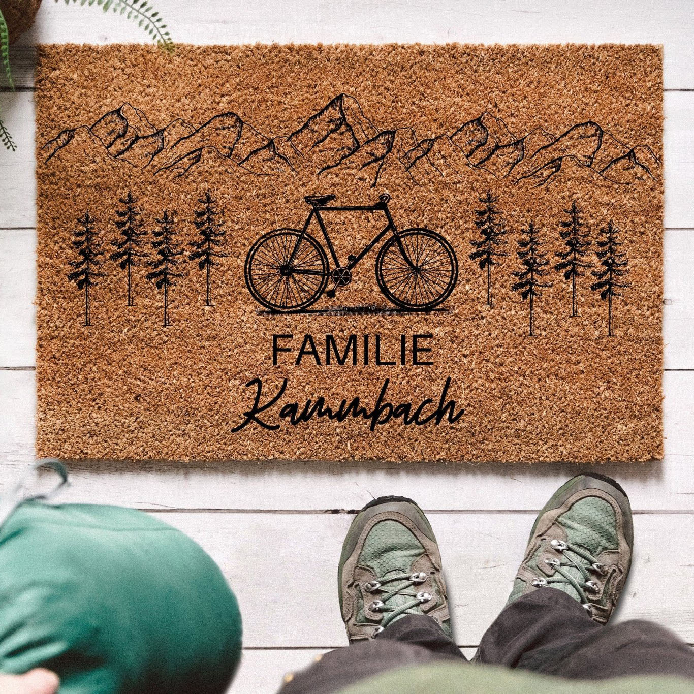 Kokos Fußmatte - Fahrrad Berge