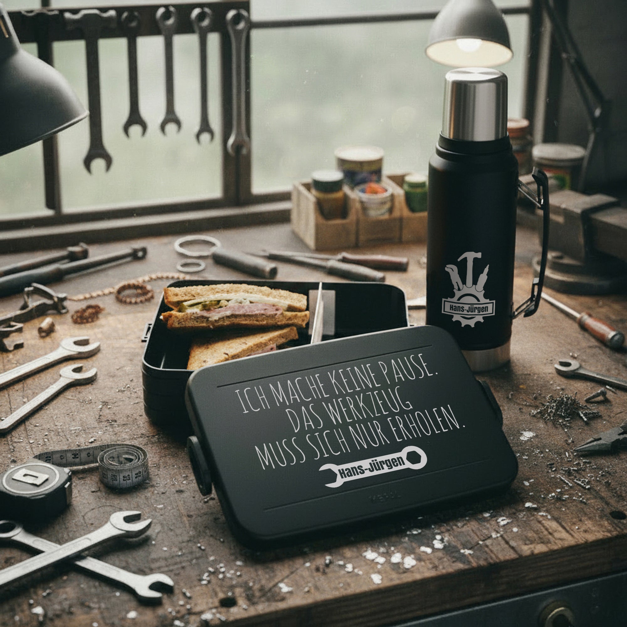 Lunchset - XXL Mepal Brotdose & Thermosflasche - Werkzeug