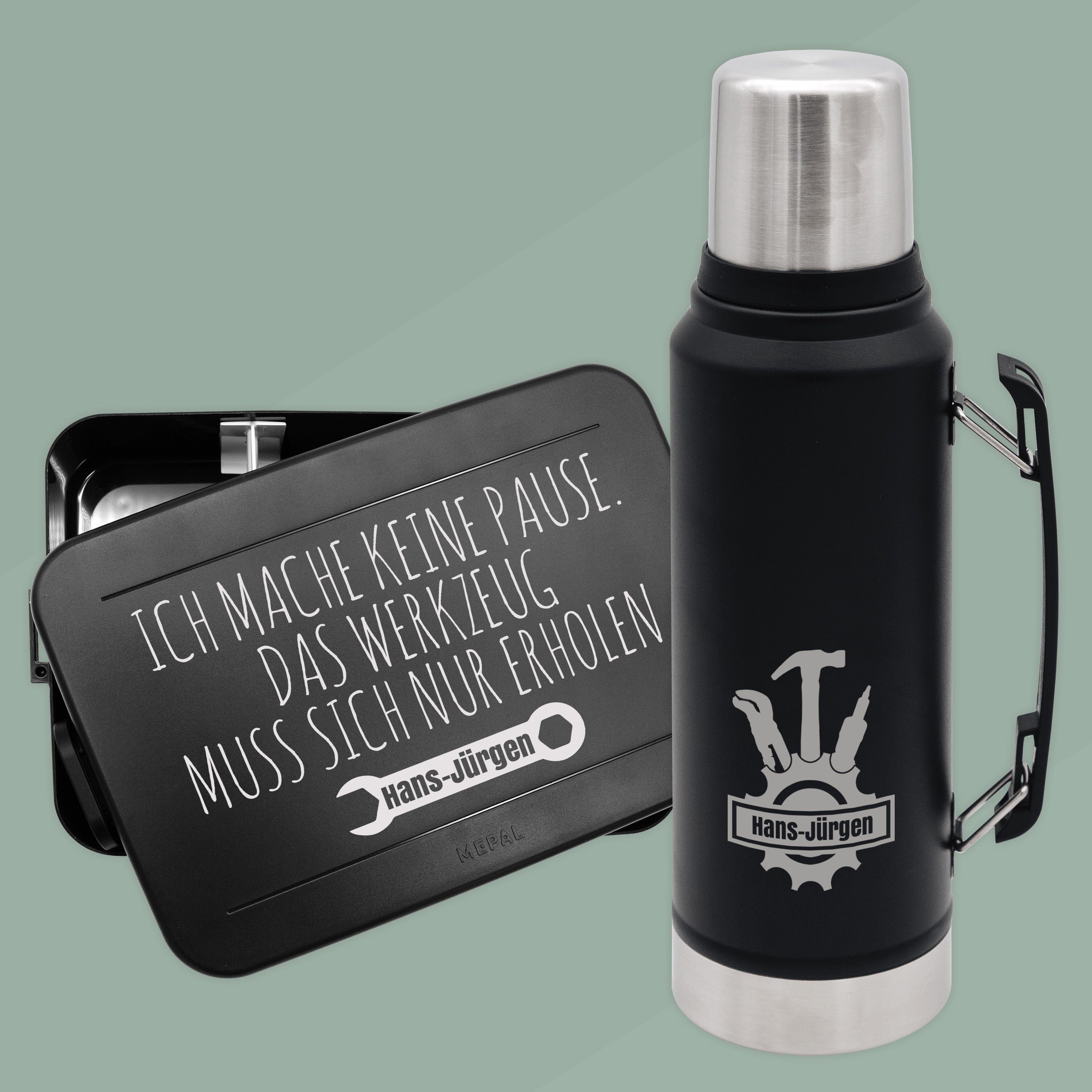 Lunchset - XXL Mepal Brotdose & Thermosflasche - Werkzeug